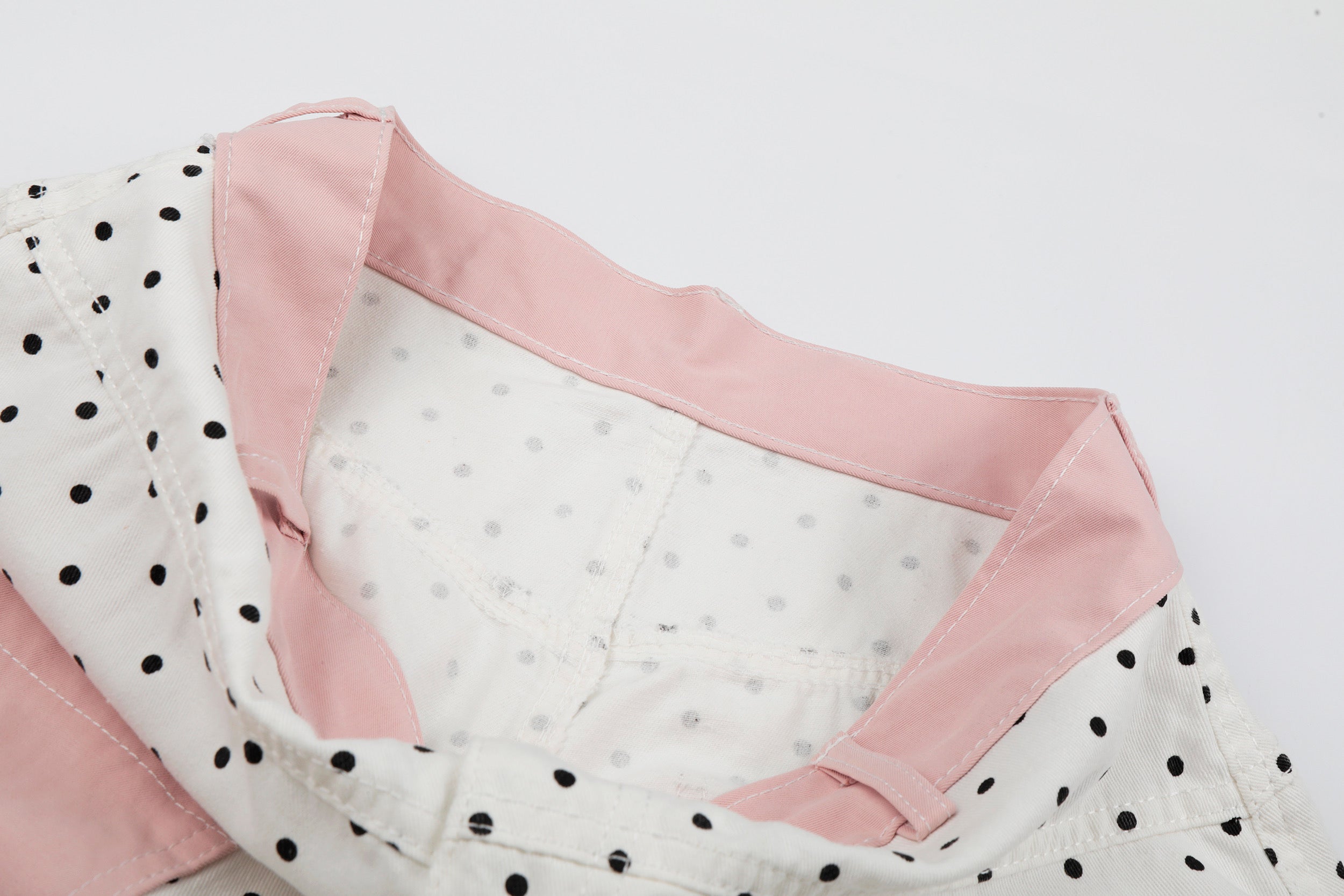 DONOTLOGO Sweet Streetwear Collection | Unisex Relaxed Fit Denim Jeans | Bold Polka Dot Print & Embroidered Pocket Detail with Classic Cotton Denim Fabric