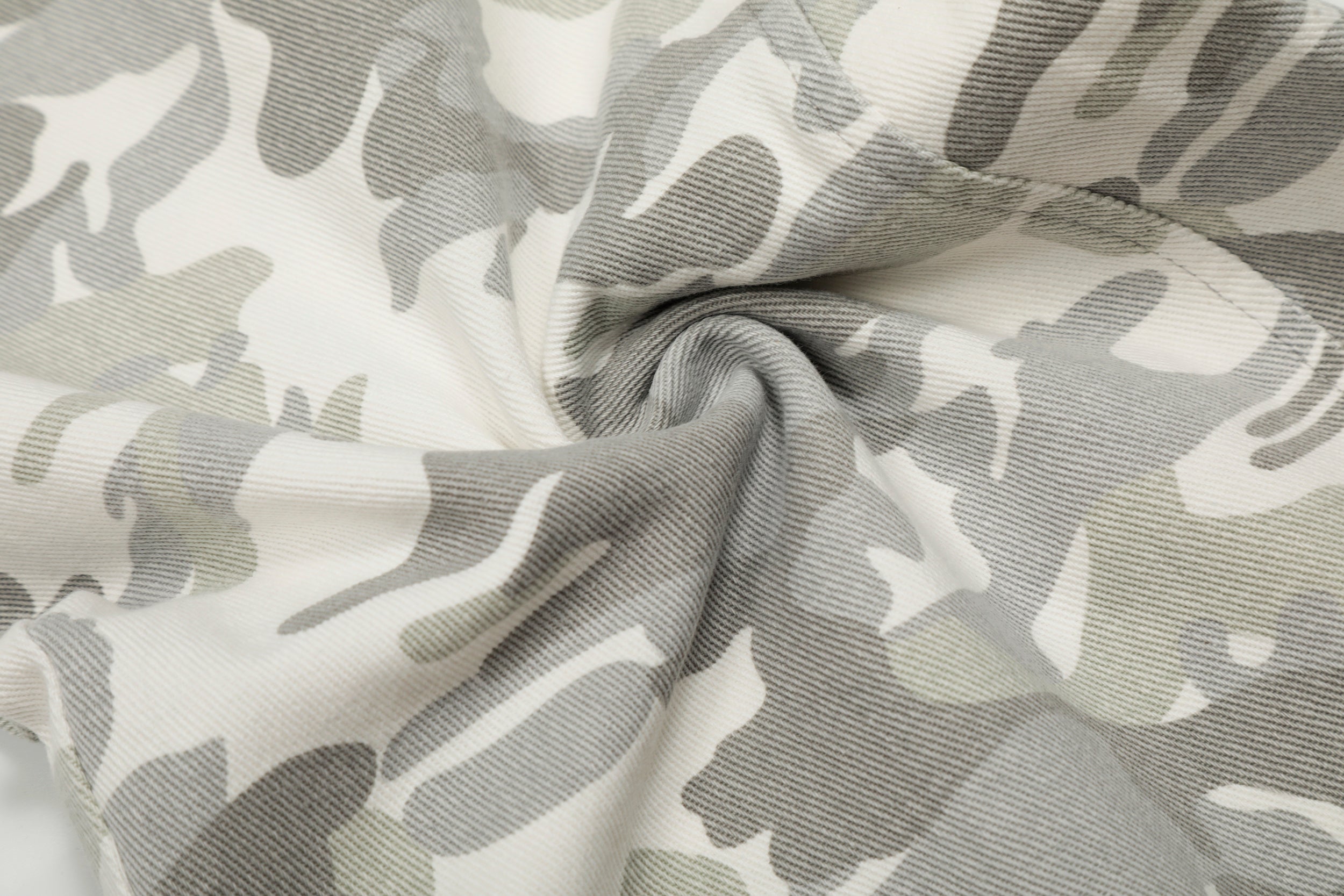 Unisex Distressed Snow Camo Pants