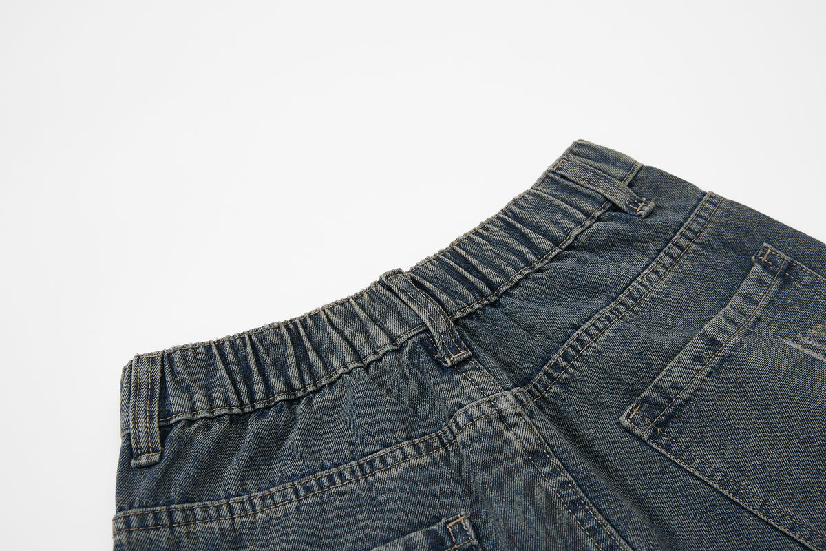 DONOTLOGO Y2K Streetwear Aesthetic | Unisex Baggy Cargo Denim Trousers | Heavy Wash & Oversized Silhouette with Urban Vibe