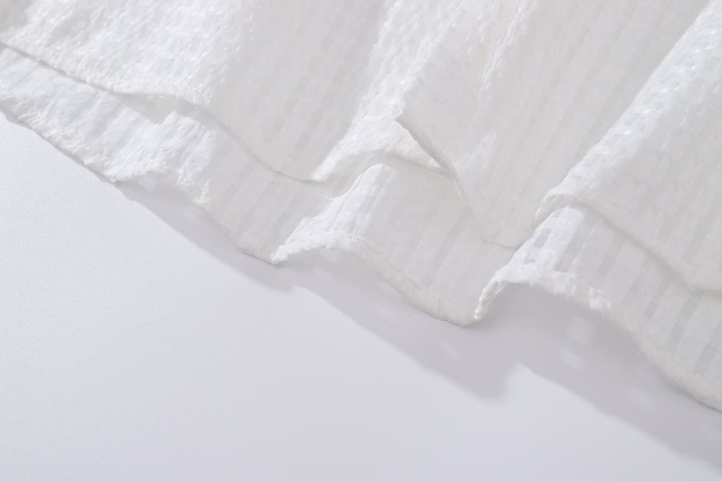 DONOTLOGO Waffle Knit Shirt | Star Embroidery, Relaxed Fit | Breathable Short Sleeve | Perfect for Summer Layering