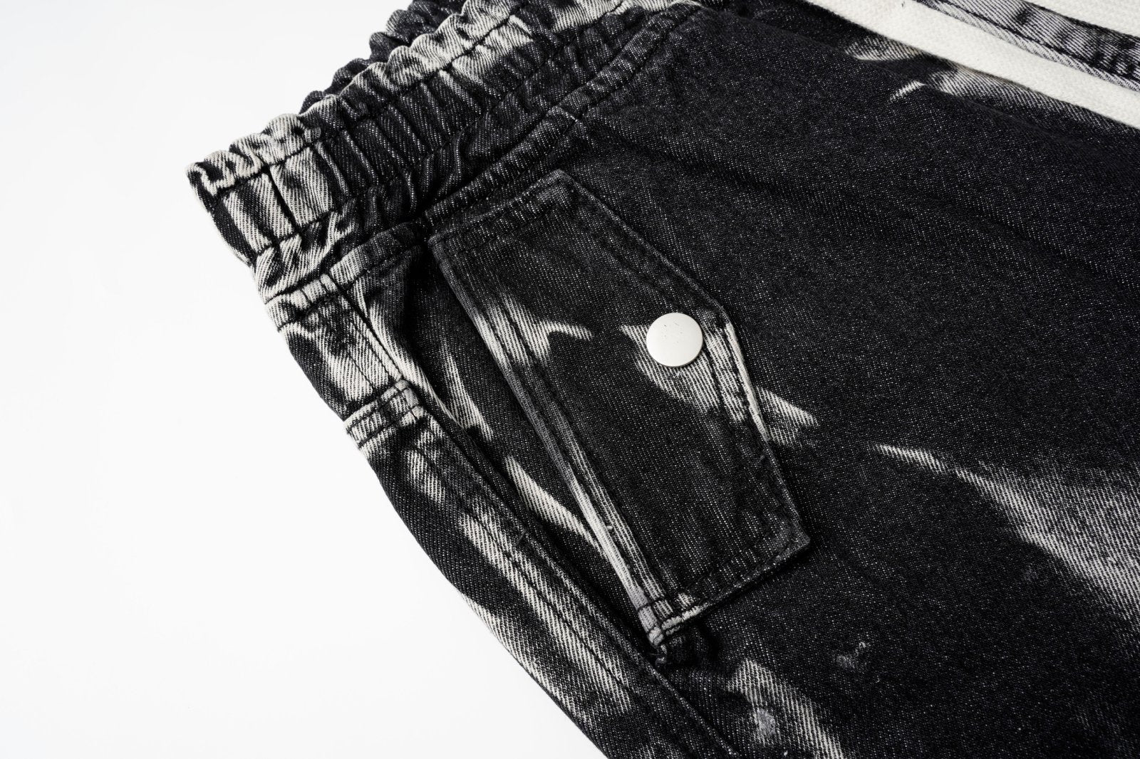 DONOTLOGO Acid Wash Patchwork Cargo Shorts - Oversized Distressed Denim Jorts - American High Street Aesthetic Baggy Shorts for Men