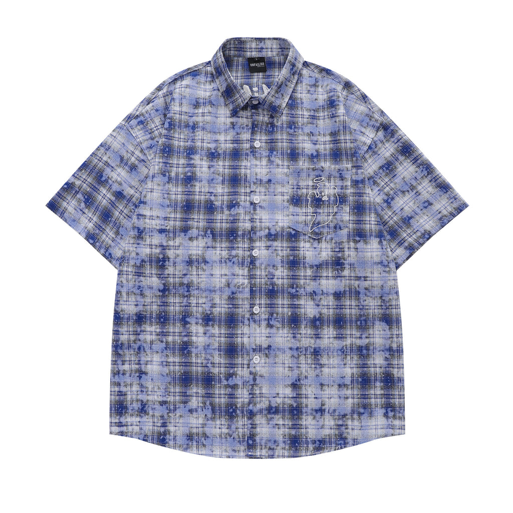 Unisex Color-Contrast Embroidery Tee