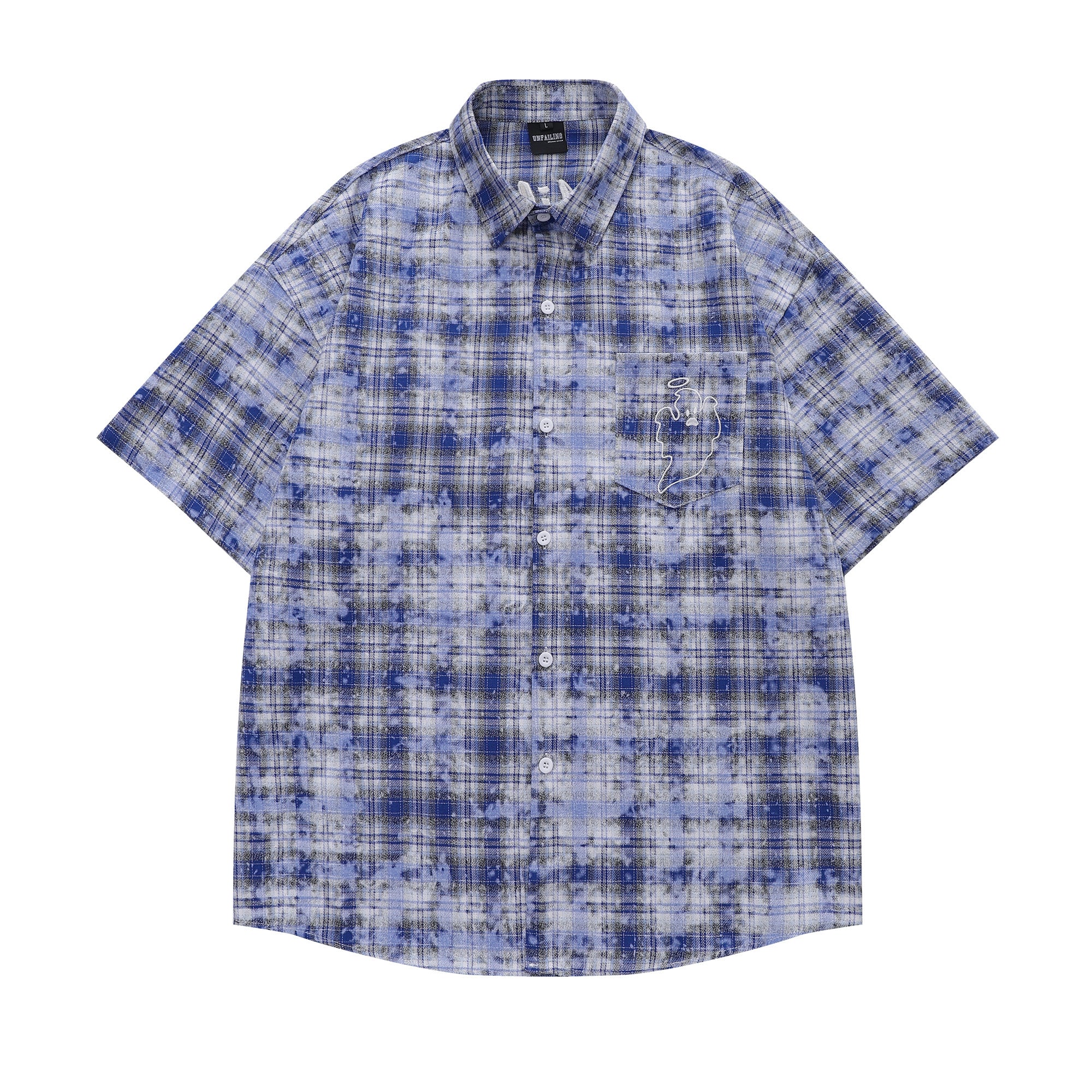 Unisex Color-Contrast Embroidery Tee