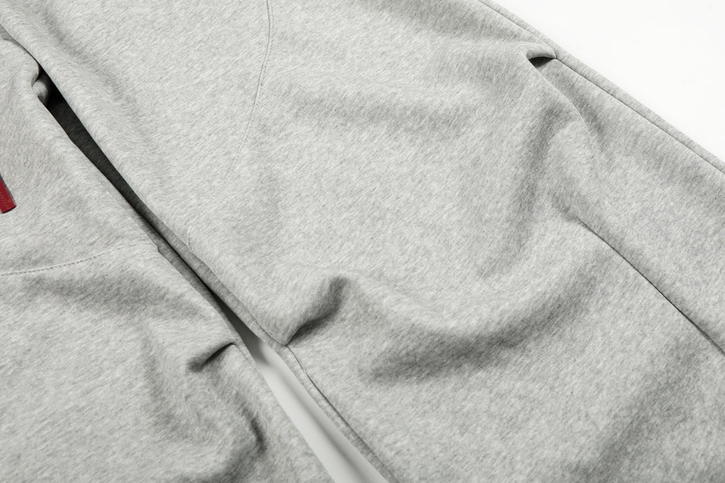DONOTLOGO Urban Streetwear Collection | Unisex Relaxed Silhouette Sweatpants | Bold Patchwork Scarf Motif & Soft Cotton Knit Fabric