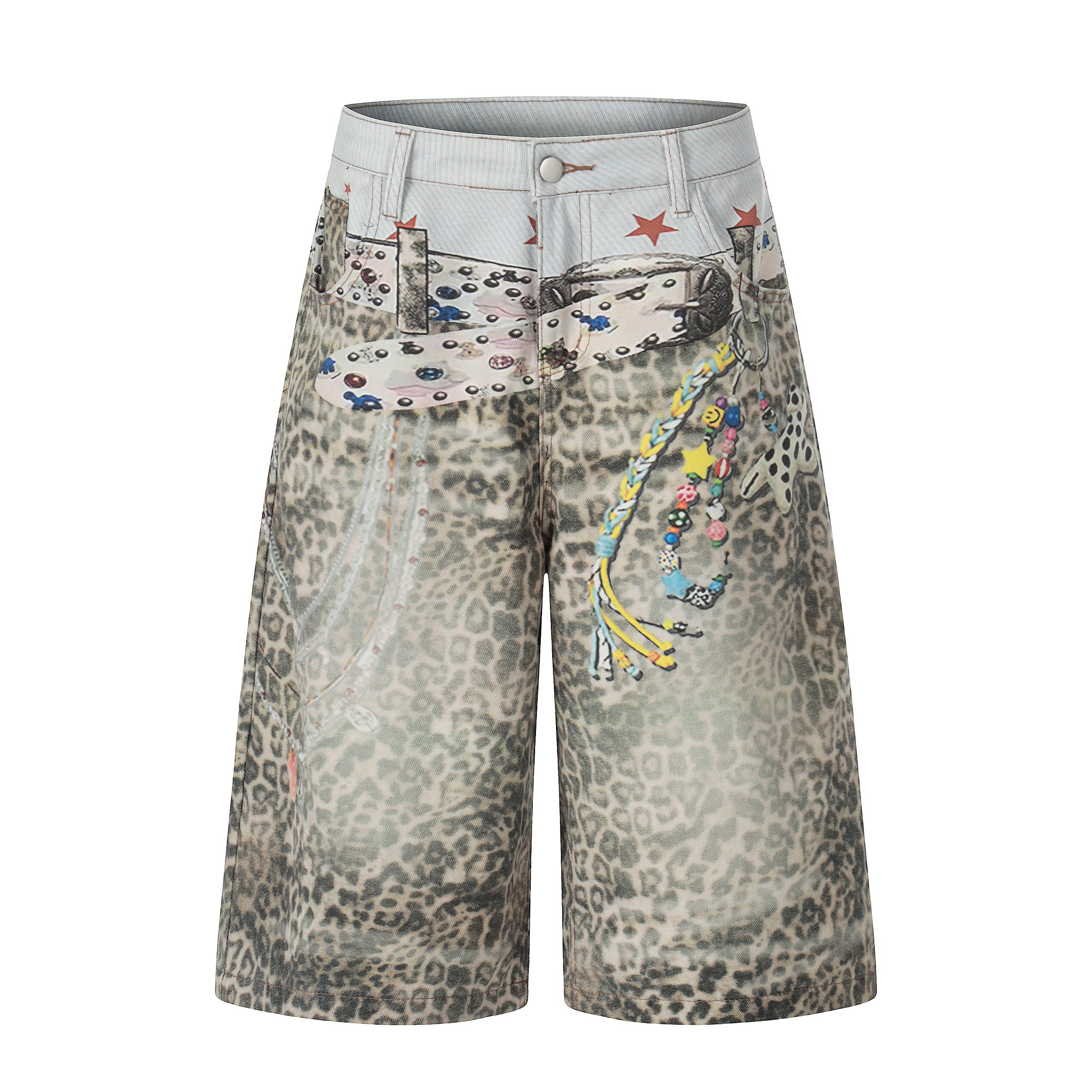 Unisex 3D Printed Straight-Leg Wide-Leg Pants