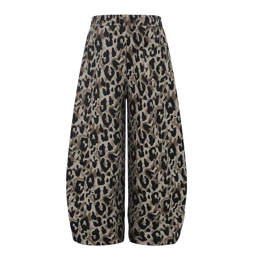DONOTLOGO Urban Streetwear Collection | Unisex Relaxed Fit Sweatpants | Bold Leopard Motif & High-Waist Silhouette with Breathable Cotton Blend