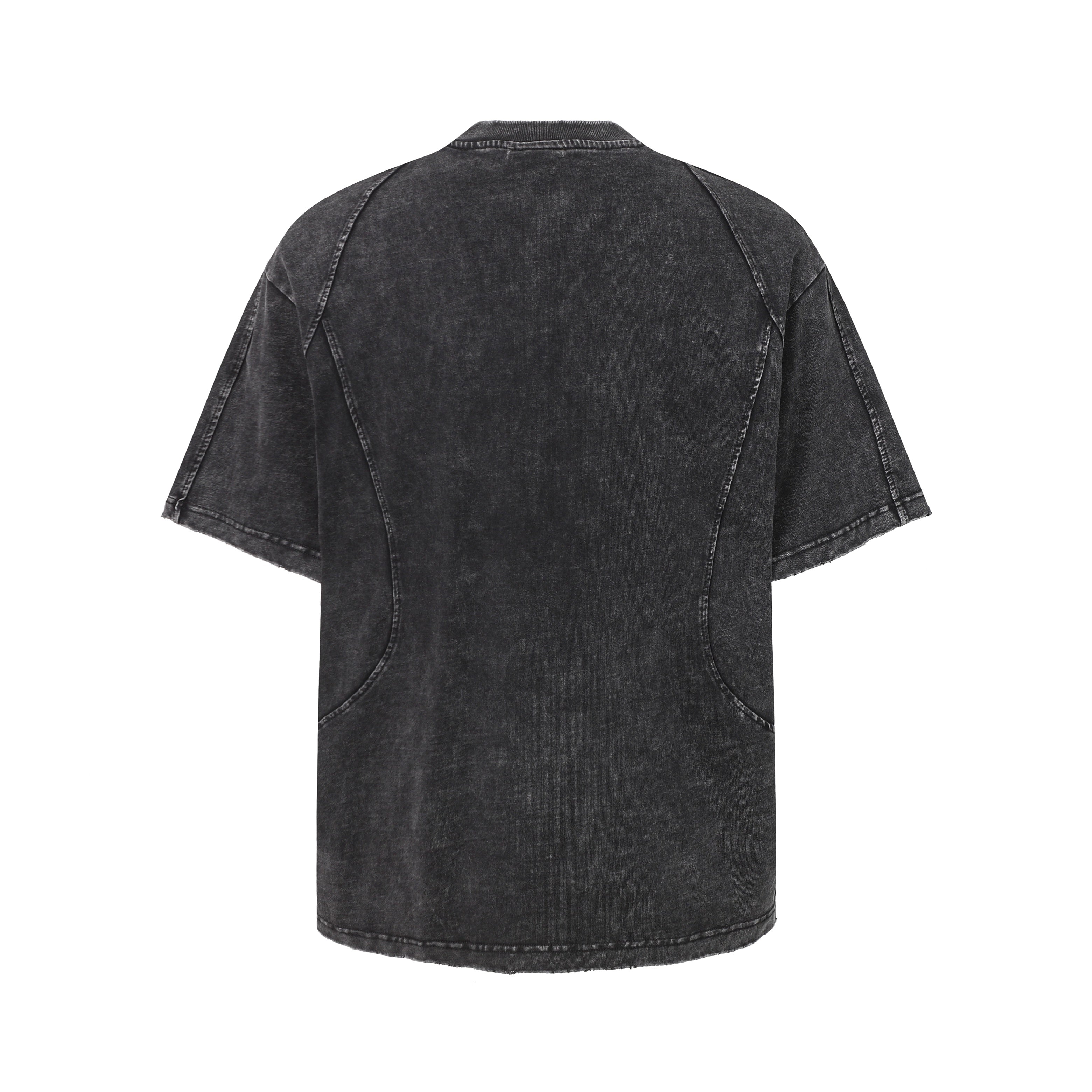 DONOTLOGO Urban Workwear Collection | Unisex Relaxed Fit Tee | Bold Panel Construction & Vintage Wash Motif with Soft Heavyweight Cotton