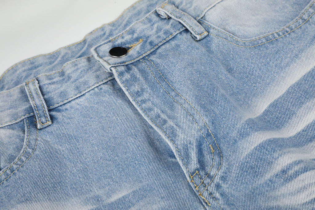 DONOTLOGO Urban Edge Collection | Unisex Relaxed Fit Denim Jeans | Bold Rivet Pocket Detail & Vintage Wash Finish with Classic Cotton Denim Fabric