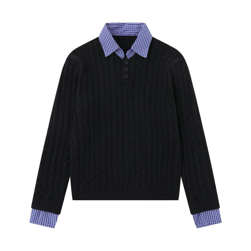 Unisex Vintage Layered-Look Sweater