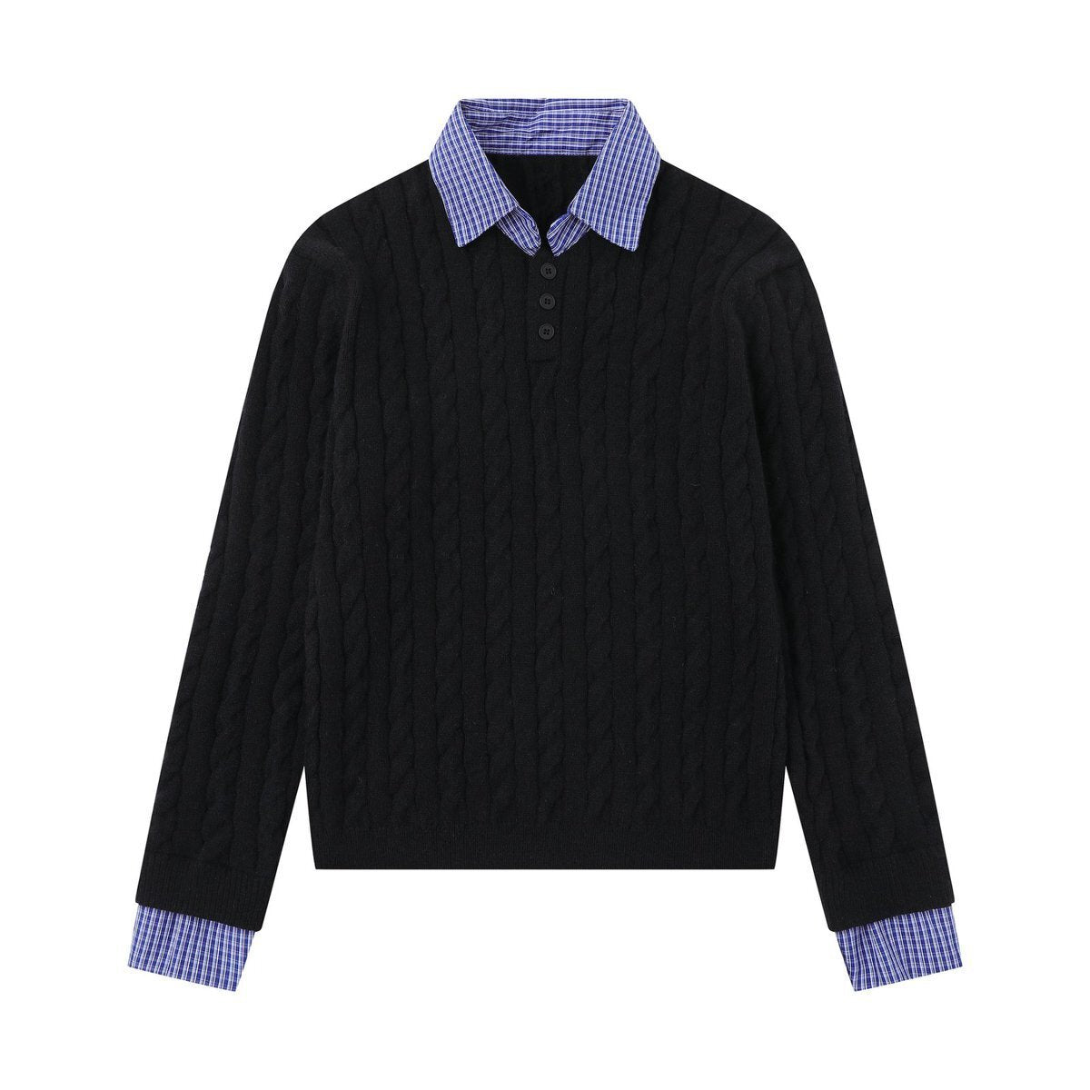 Unisex Vintage Layered-Look Sweater