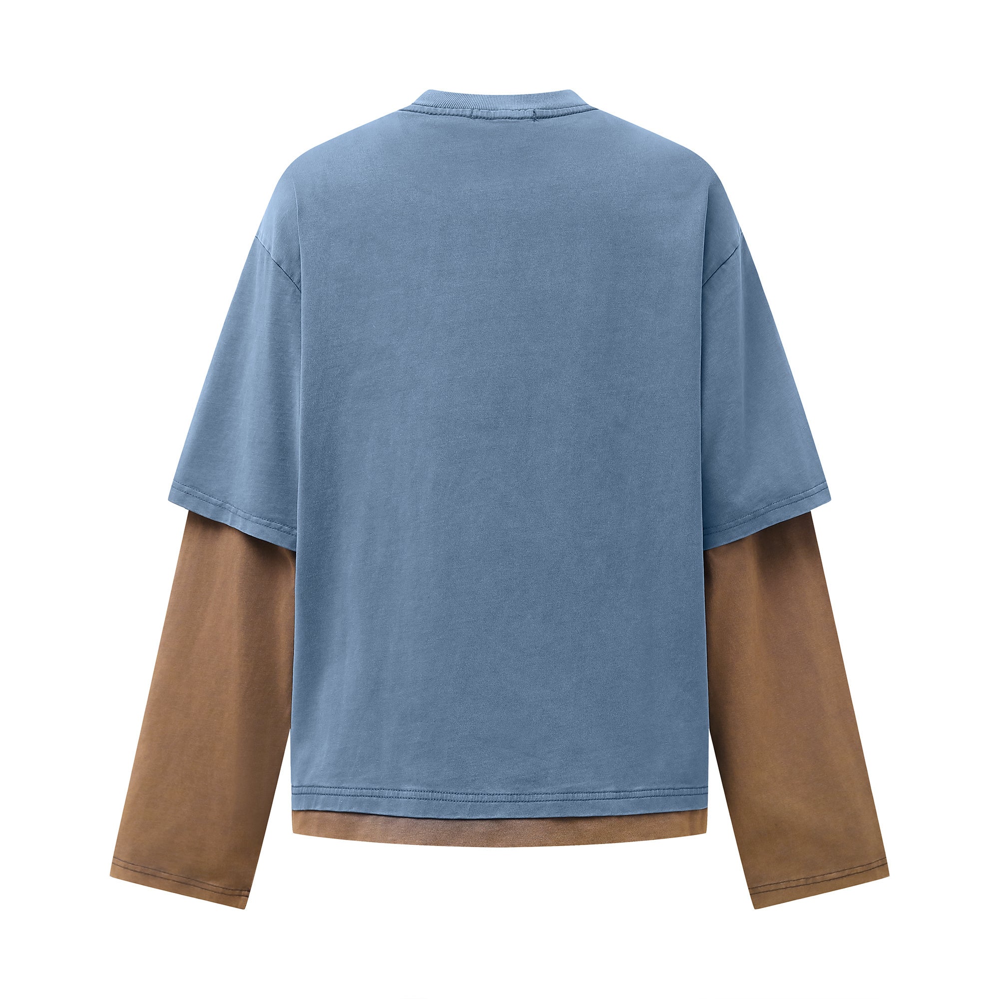 Unisex Letter Print Layered-Look Sweatshirts