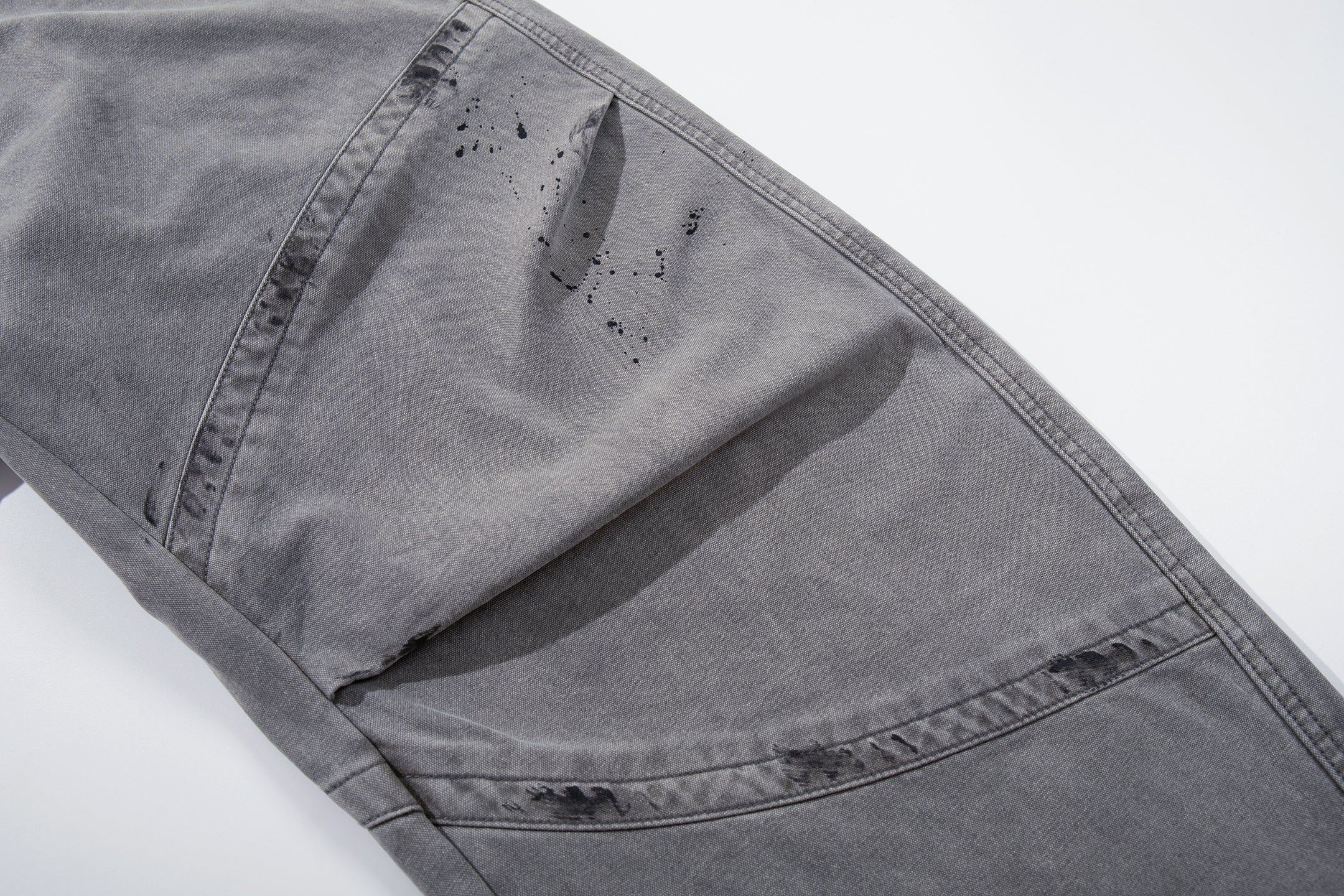 Unisex Premium Washed Distressed Patchwork Vintage Denim Jeans
