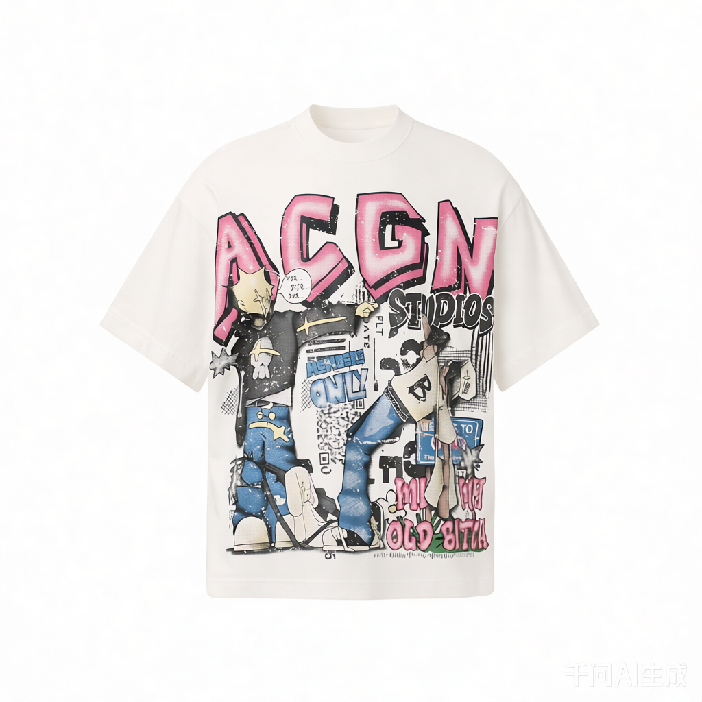 DONOTLGO Unisex Retro Anime Game Streetwear Collage Graphic Tee