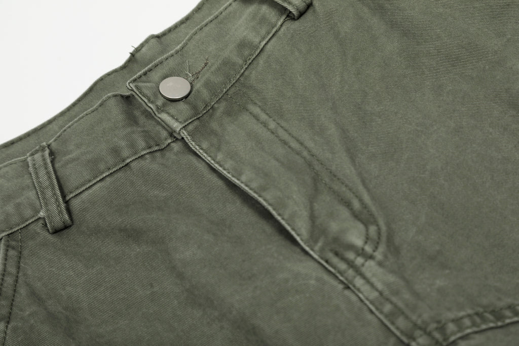 DONOTLOGO Urban Streetwear Collection | Unisex Relaxed Silhouette Cargo Pants | Bold Rainbow & Puppy Motif & Soft Denim Fabric