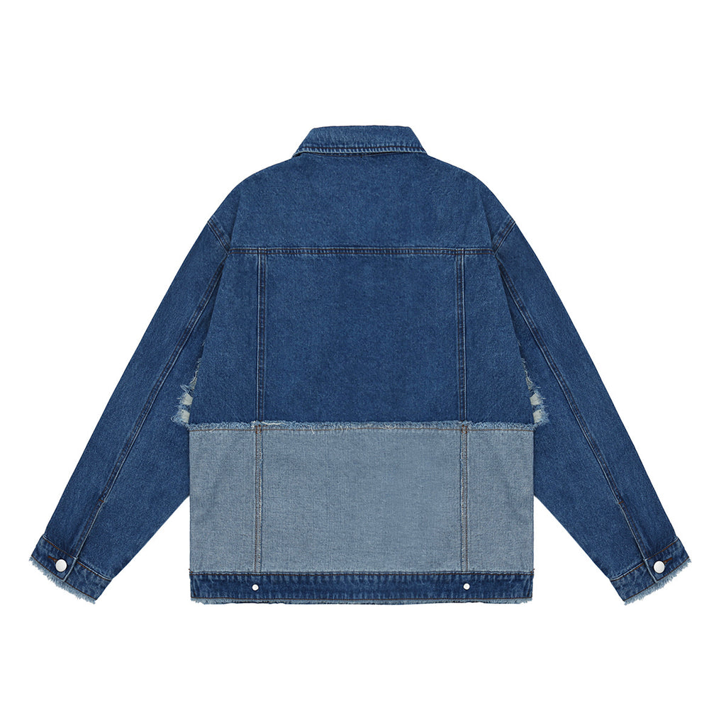 Unisex Color-Block Patchwork Jacket