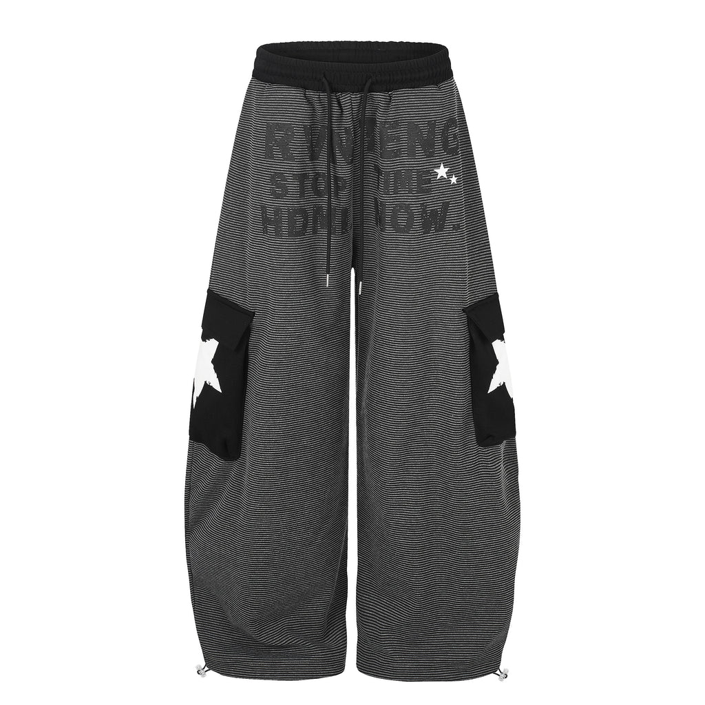 DONOTLOGO Urban Hip-Hop Collection | Unisex Relaxed Fit Sweatpants | Bold Letter & Star Motif with Soft Cotton Blend Fabric