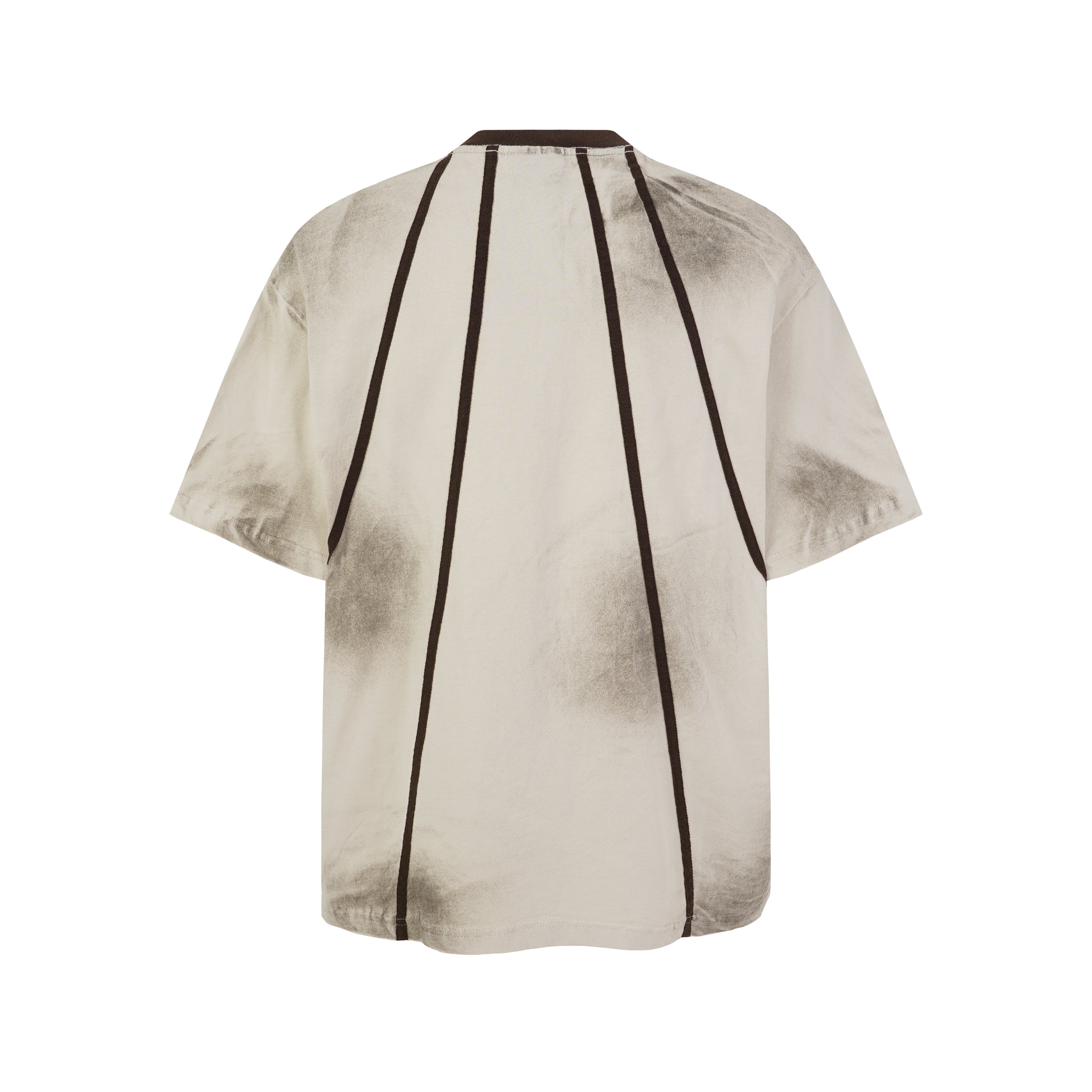 DONOTLOGO Future Grunge Collection | Unisex Relaxed Fit Deconstructed Tee | Bold Geometric Seaming & Faded Wash Finish with Heavyweight Cotton Fabric