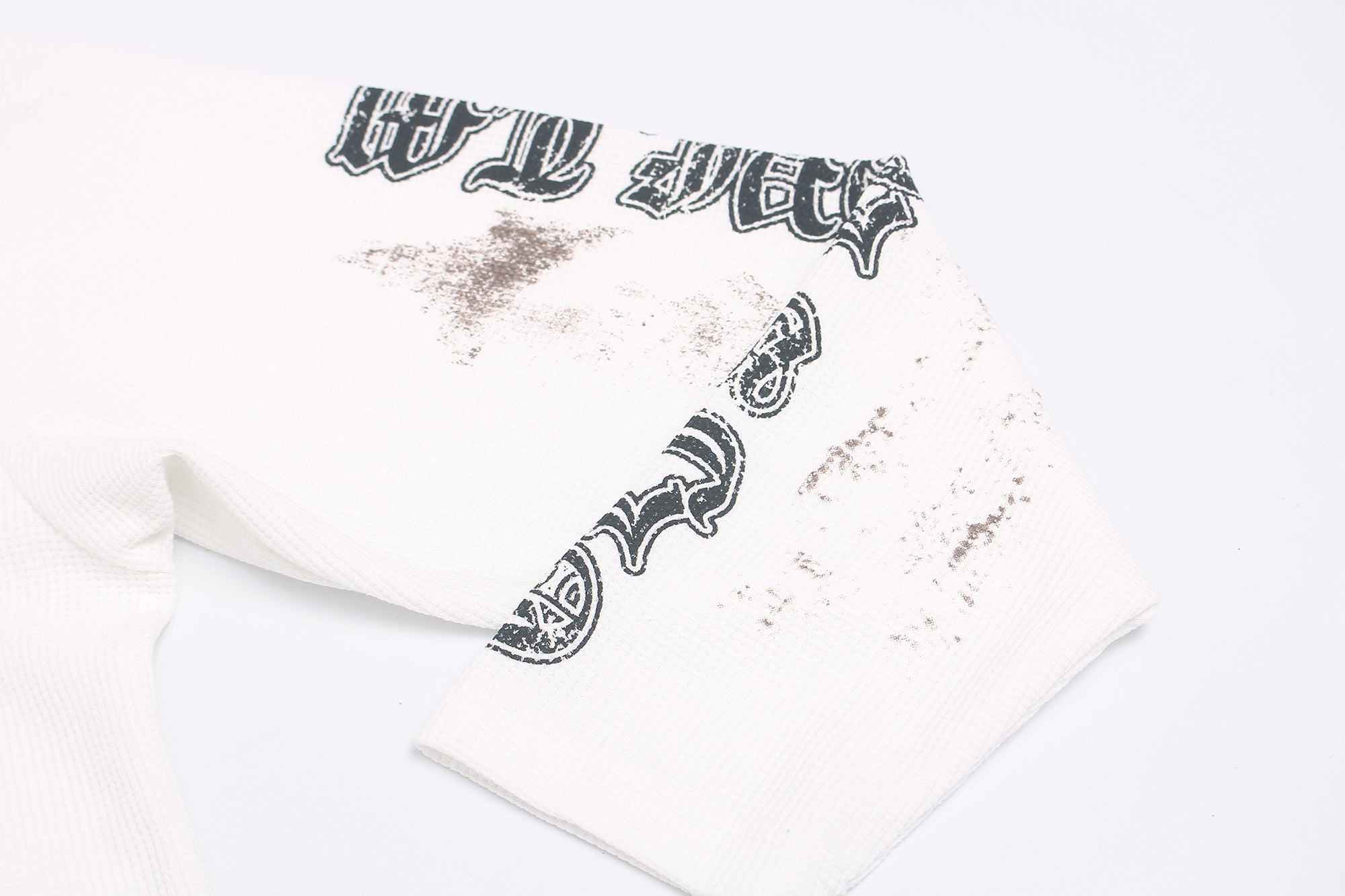 DONOTLOGO Urban Streetwear Collection | Unisex Relaxed Silhouette Tee | Bold Religious Motif & Soft Waffle Knit Fabric