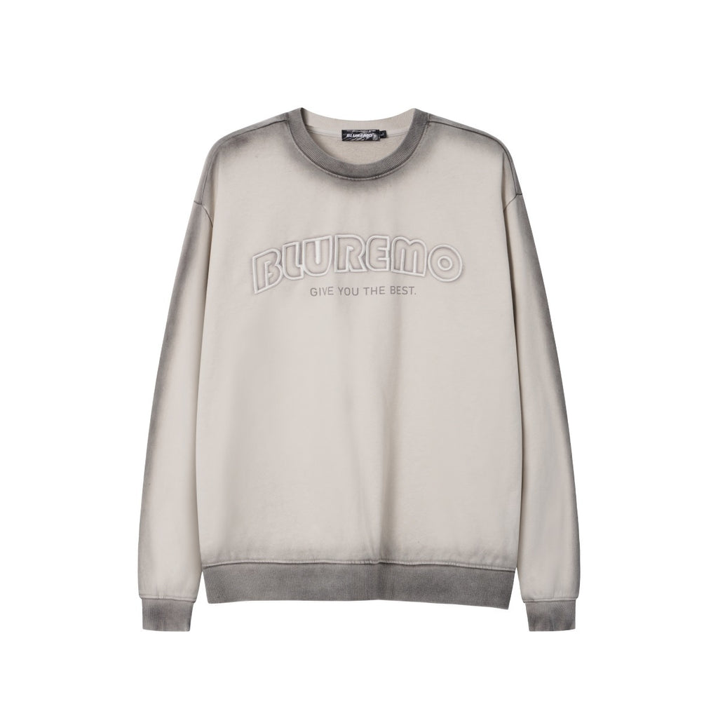 Unisex Ombre Letter Crewneck Sweatshirt