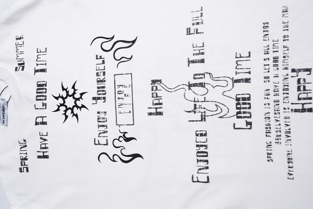 Unisex Summer Streetwear Short-Sleeve T-Shirt with Glossy Letter Print