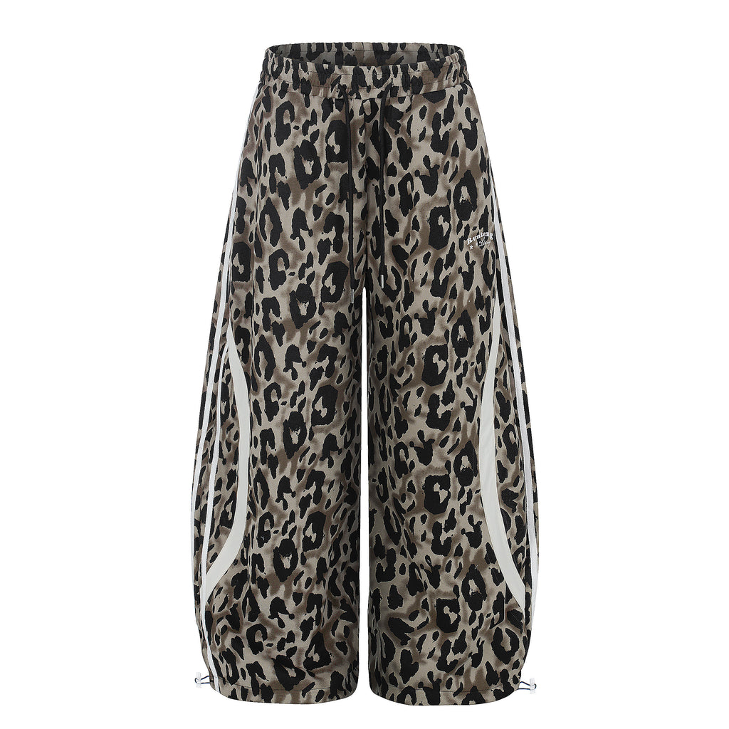 DONOTLOGO Urban Streetwear Collection | Unisex Relaxed Fit Sweatpants | Bold Leopard Motif & High-Waist Silhouette with Breathable Cotton Blend