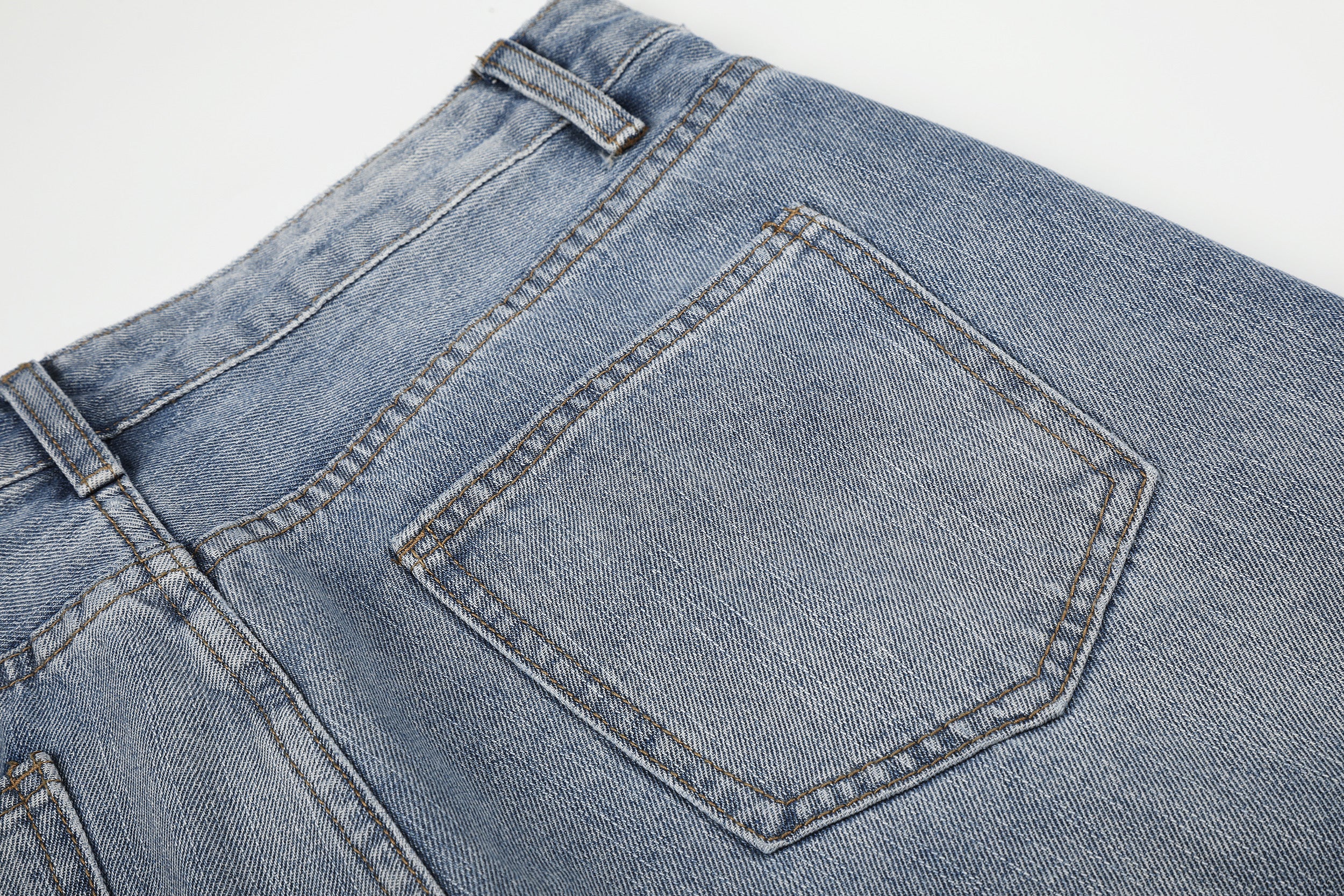 DONOTLOGO Urban Edge Collection | Unisex Relaxed Fit Denim Jeans | Bold Cat Whisker Seaming & Faded Wash Finish with Classic Cotton Denim Fabric