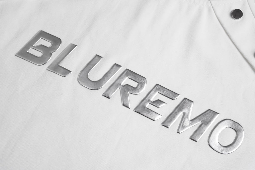 Unisex Buttoned T-Shirt with Reflective Lettering