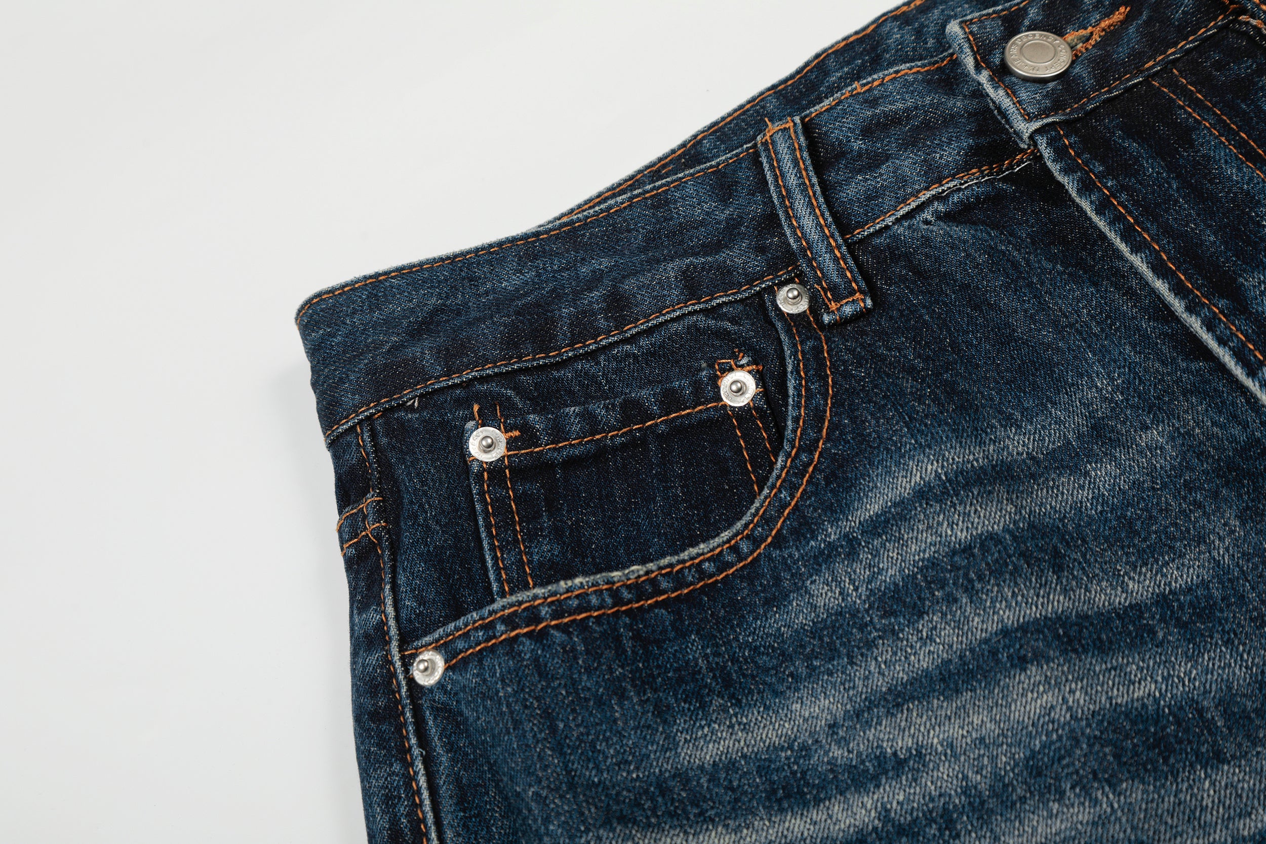 DONOTLOGO Urban Heritage Collection | Unisex Oversized Cat Whisker Denim | Retro Aesthetic High-Rise Wide-Leg Bottoms with Authentic Fade Detail