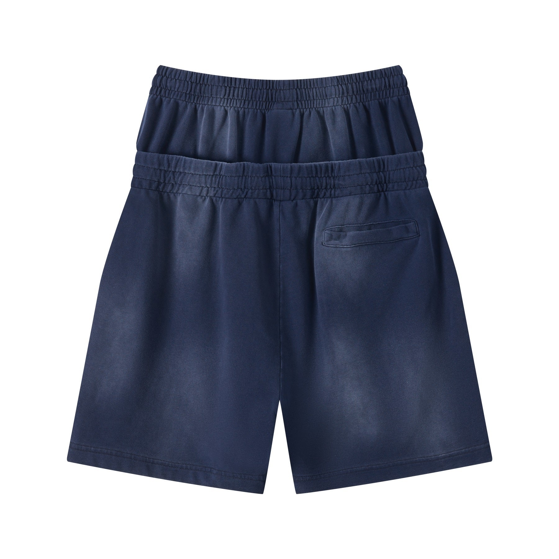 DONOTLOGO Unisex Double Waist Shorts | Snow Washed, Distressed | Drawstring Elastic High-Waist, Loose Fit