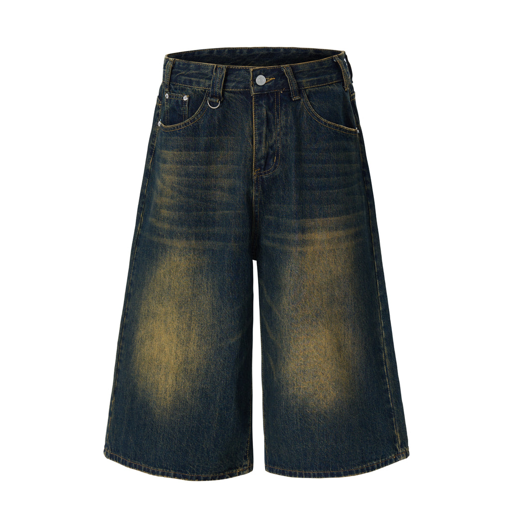 DONOTLOGO Heavy Acid Wash Baggy Jorts | Unisex Y2K Wide Leg Denim Shorts | Retro High Street Summer Bottoms