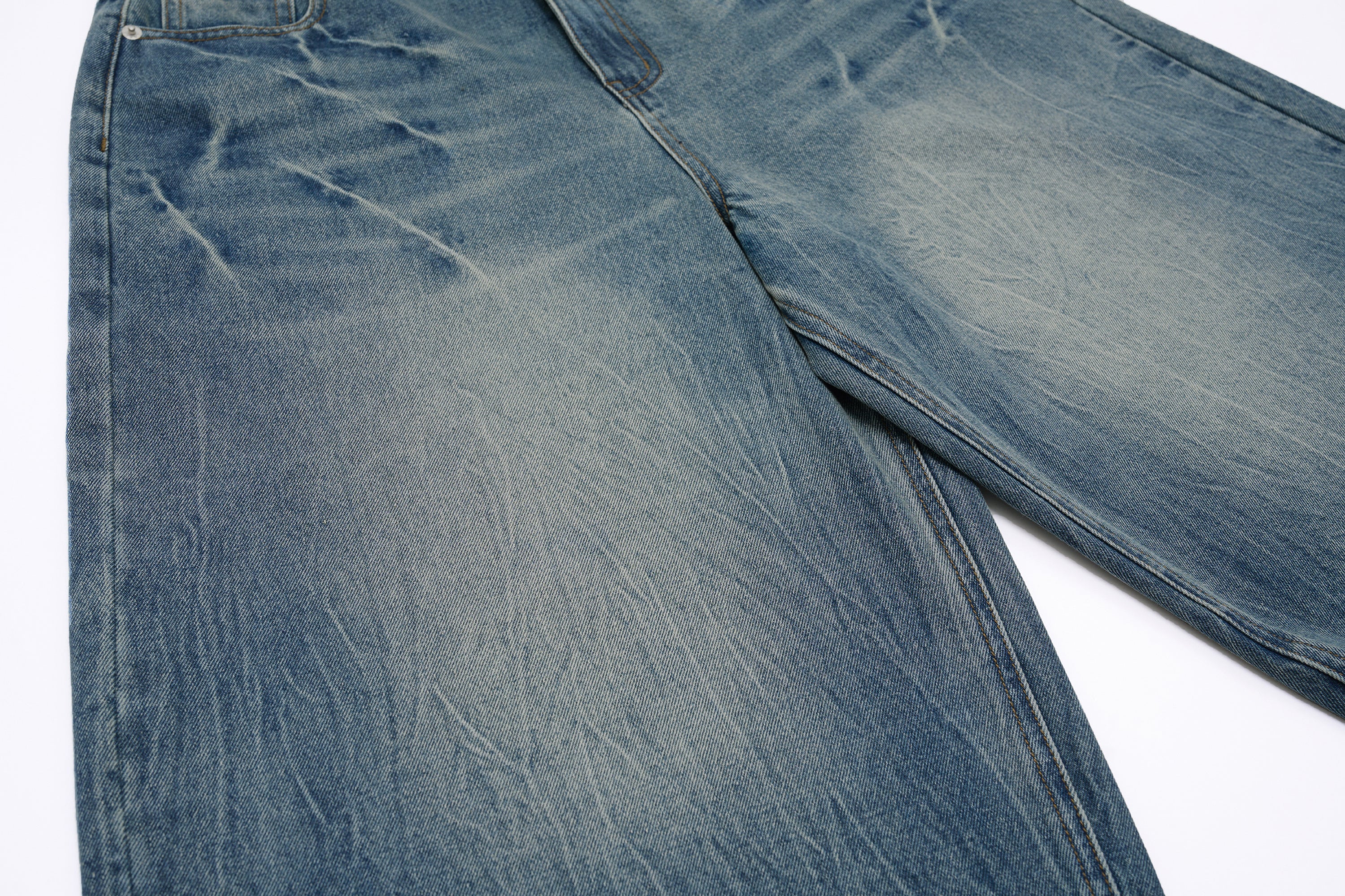 DONOTLOGO Urban Edge Collection | Unisex Relaxed Fit Denim Shorts | Bold Lightning Seaming & Faded Wash Finish with Classic Cotton Denim Fabric