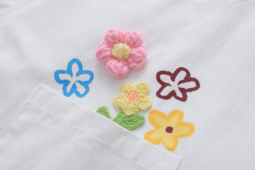 Unisex Floral Embroidered Tee