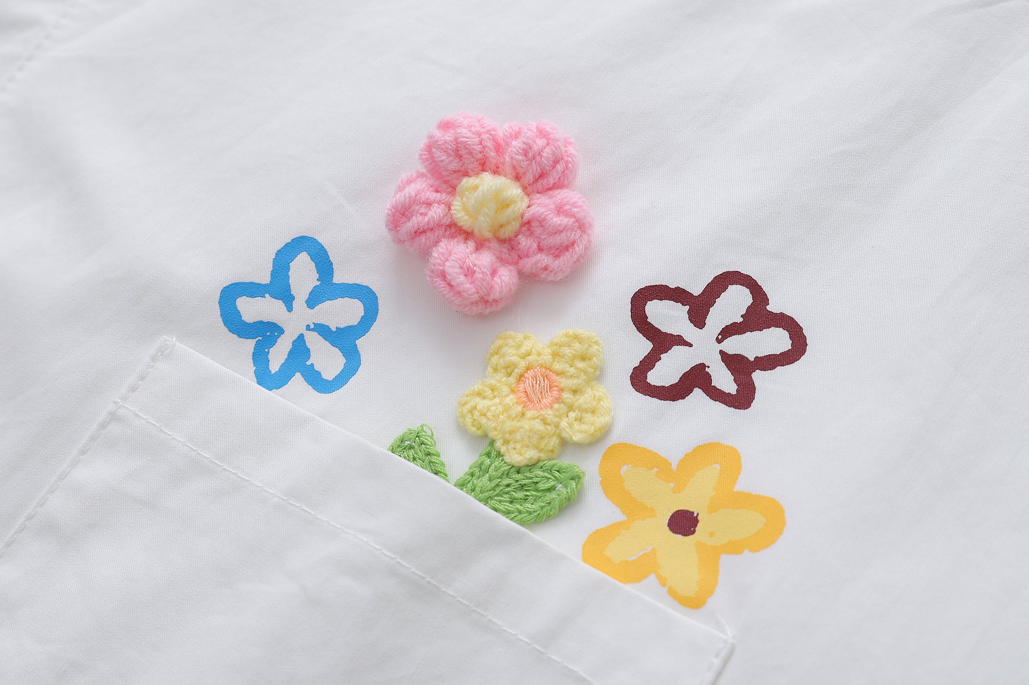Unisex Floral Embroidered Tee