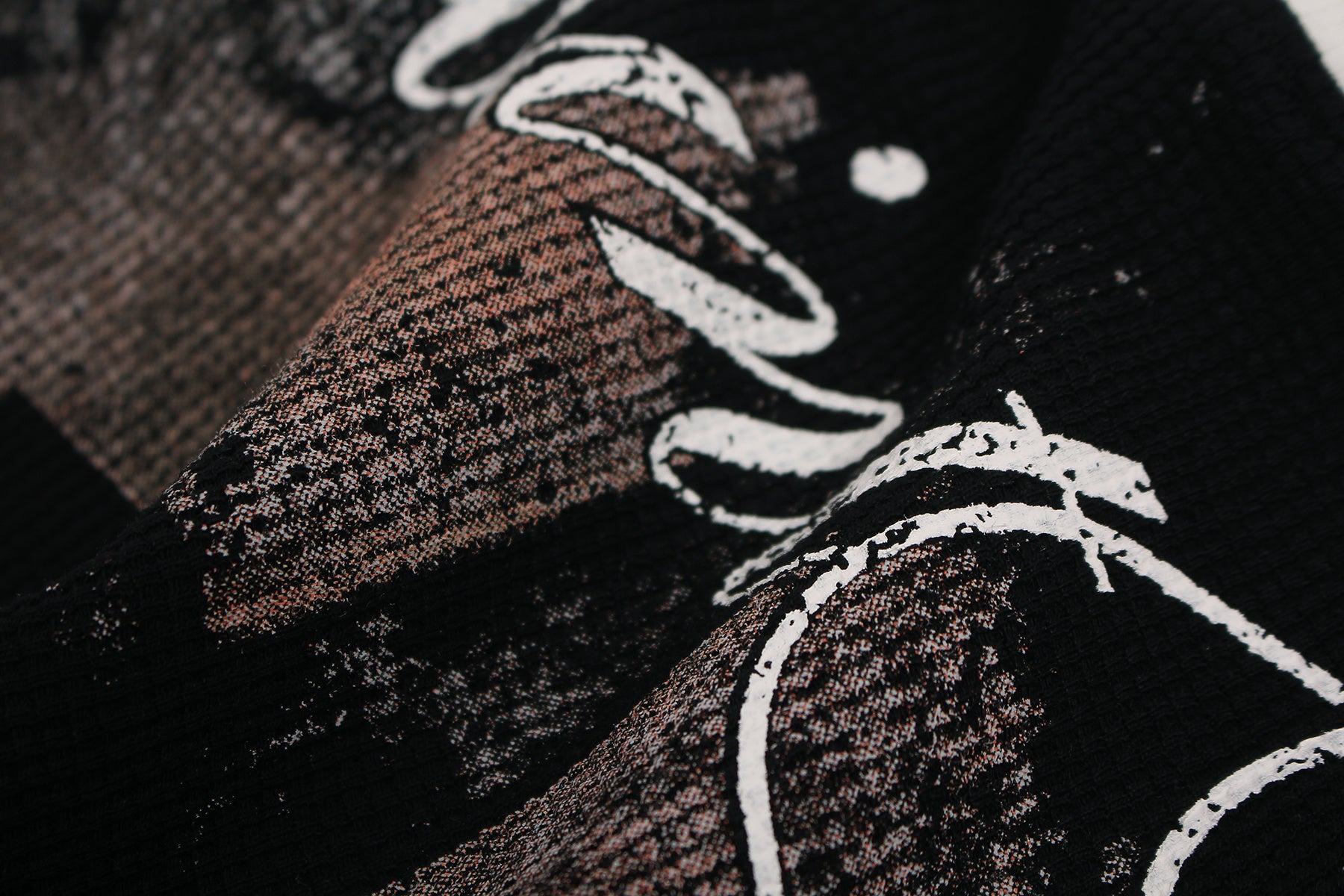 DONOTLOGO Urban Streetwear Collection | Unisex Relaxed Silhouette Tee | Bold Cross Motif & Soft Waffle Knit Fabric