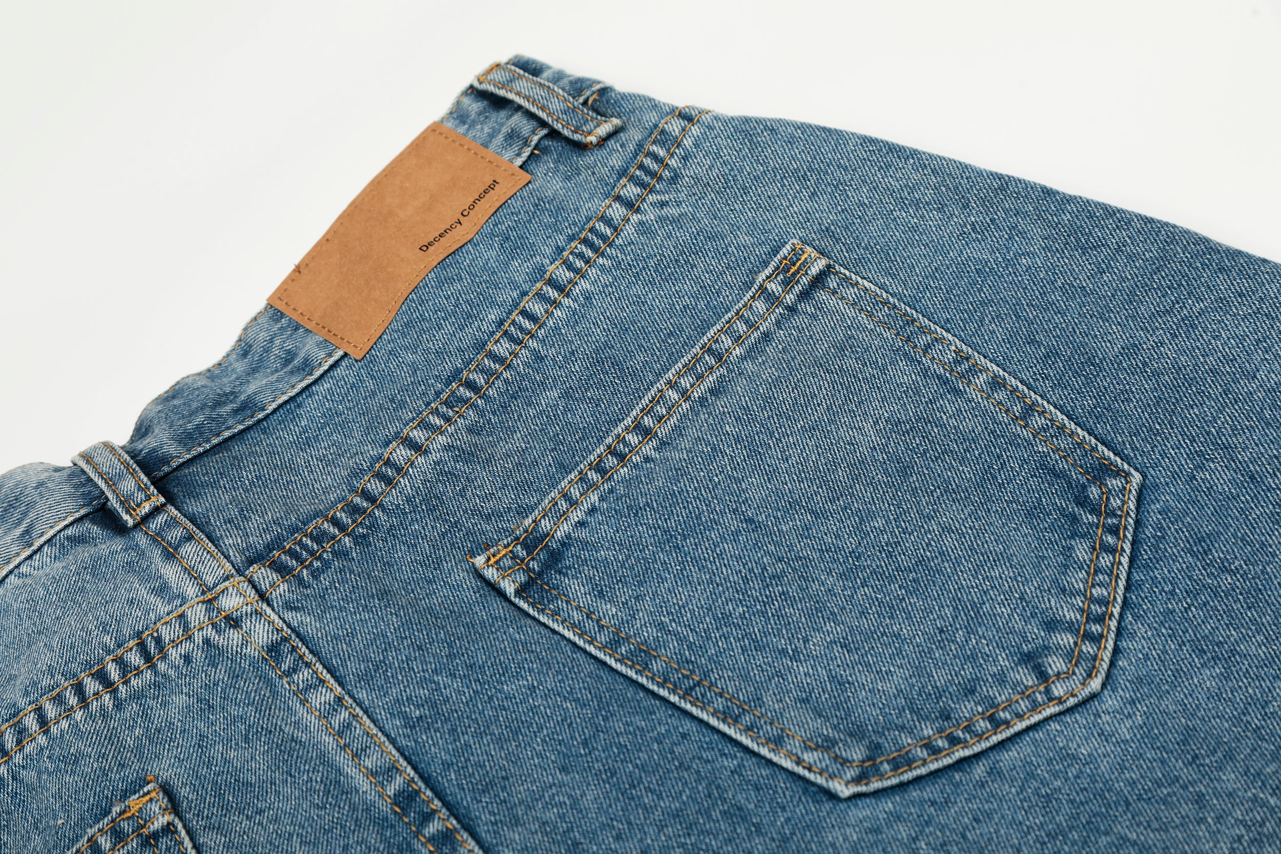 DONOTLOGO Urban Heritage Collection | Unisex Oversized Deconstructed Denim | Retro Aesthetic High-Rise Wide-Leg Bottoms with Authentic Diagonal Button & Folded Waist Detail