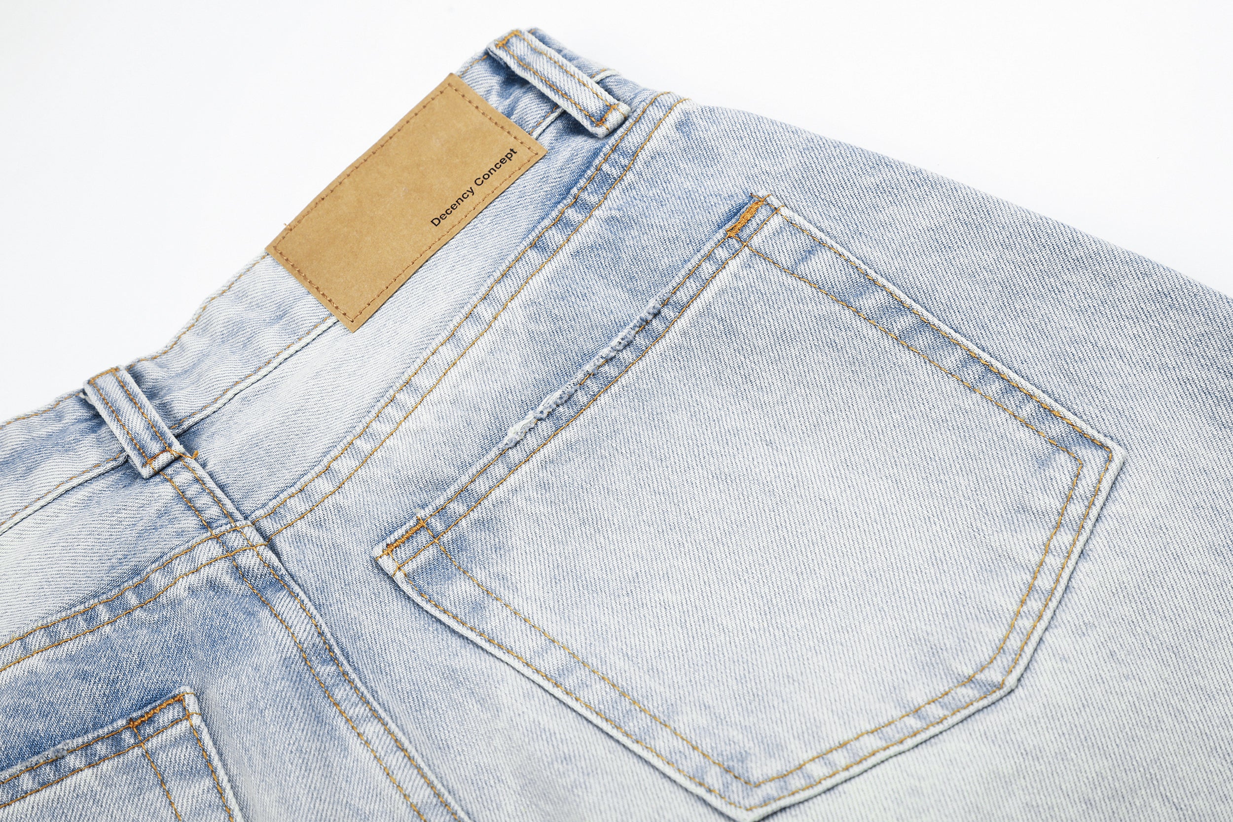 DONOTLOGO Urban Heritage Collection | Unisex Oversized Cat Whisker Denim | Retro Aesthetic High-Rise Wide-Leg Bottoms with Authentic Fade Detail