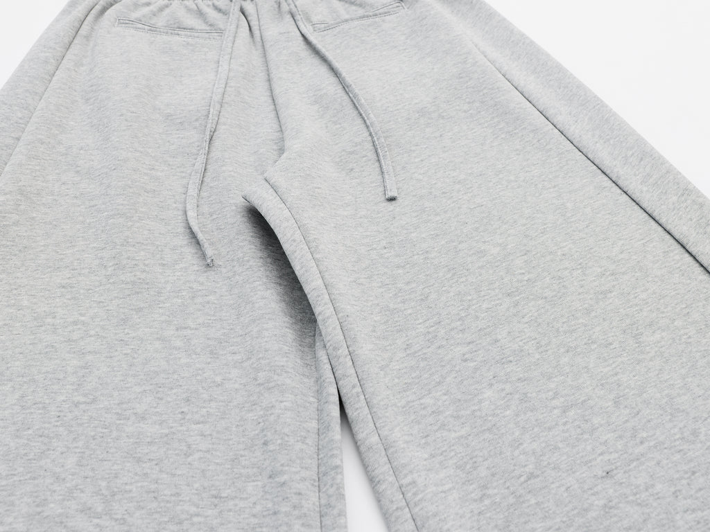DONOTLOGO Relaxed Fit Wide Leg Sweatpants - Unisex Drawstring Lounge Joggers - Minimalist Streetwear Casual Pants