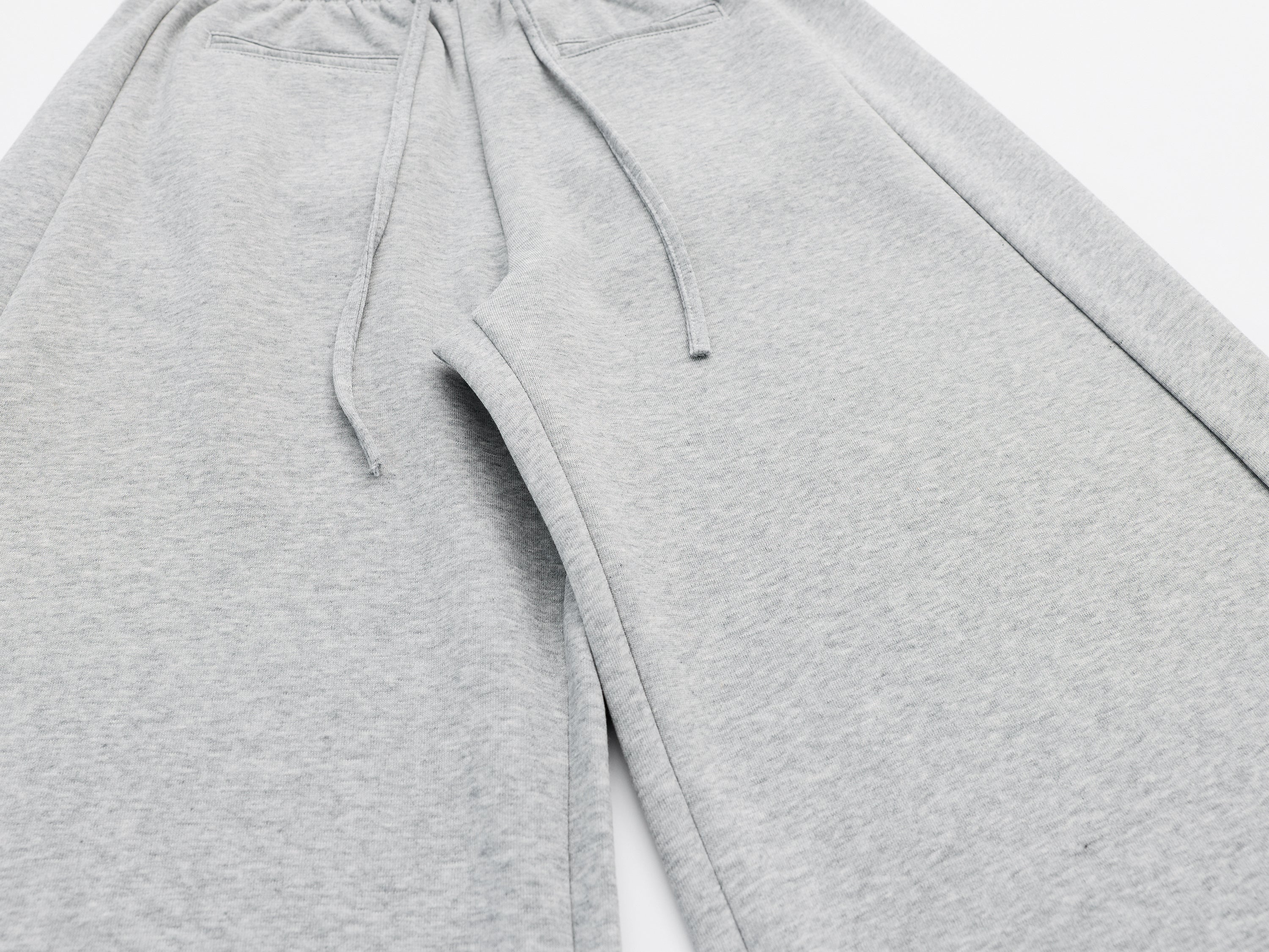 DONOTLOGO Relaxed Fit Wide Leg Sweatpants - Unisex Drawstring Lounge Joggers - Minimalist Streetwear Casual Pants