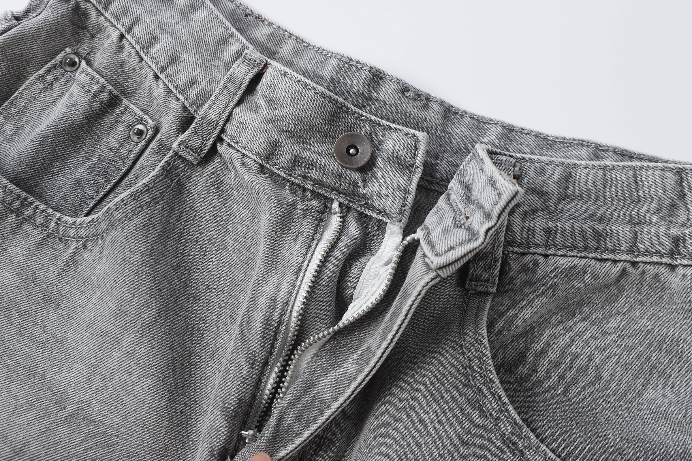 DONOTLOGO Urban Edge Collection | Unisex Relaxed Fit Denim Shorts | Bold Acid Wash Finish & Vintage Leather Patch with Classic Cotton Denim Fabric
