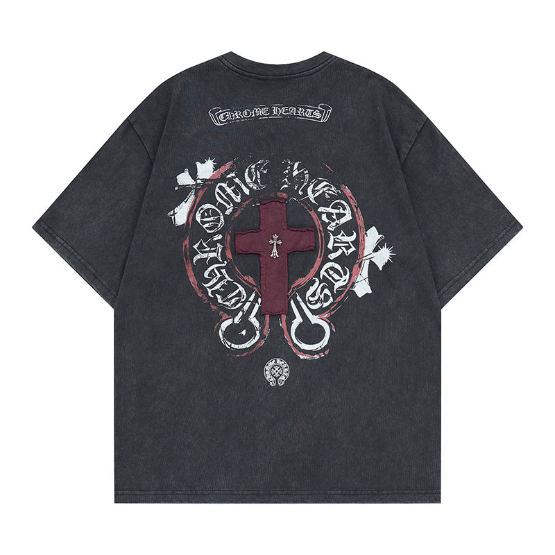 DONOTLOGO Deconstructed "ROCKS" Graphic Tee - Unisex Vintage Washed Graphic T-Shirt - Edgy Streetwear Aesthetic Oversized Top
