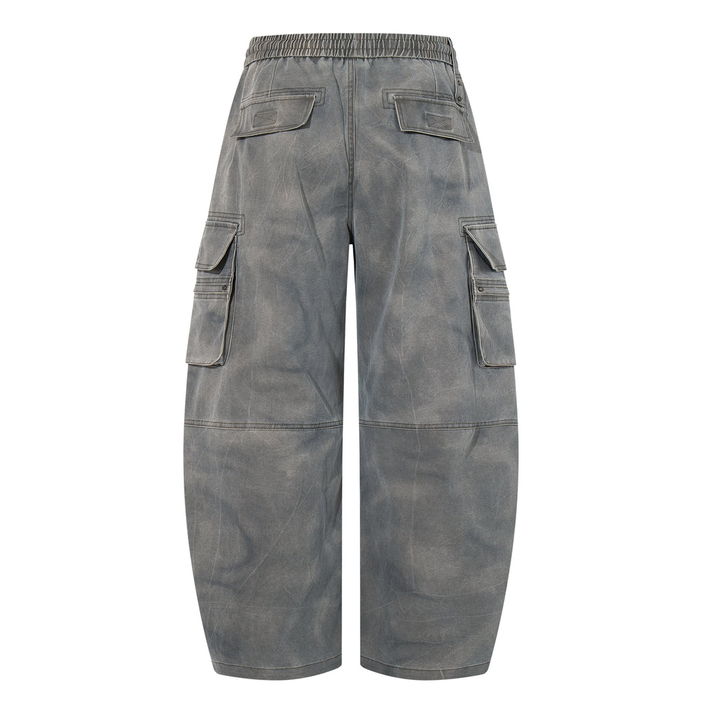 Unisex Vintage Distressed Wrinkled Edgy Denim Jeans