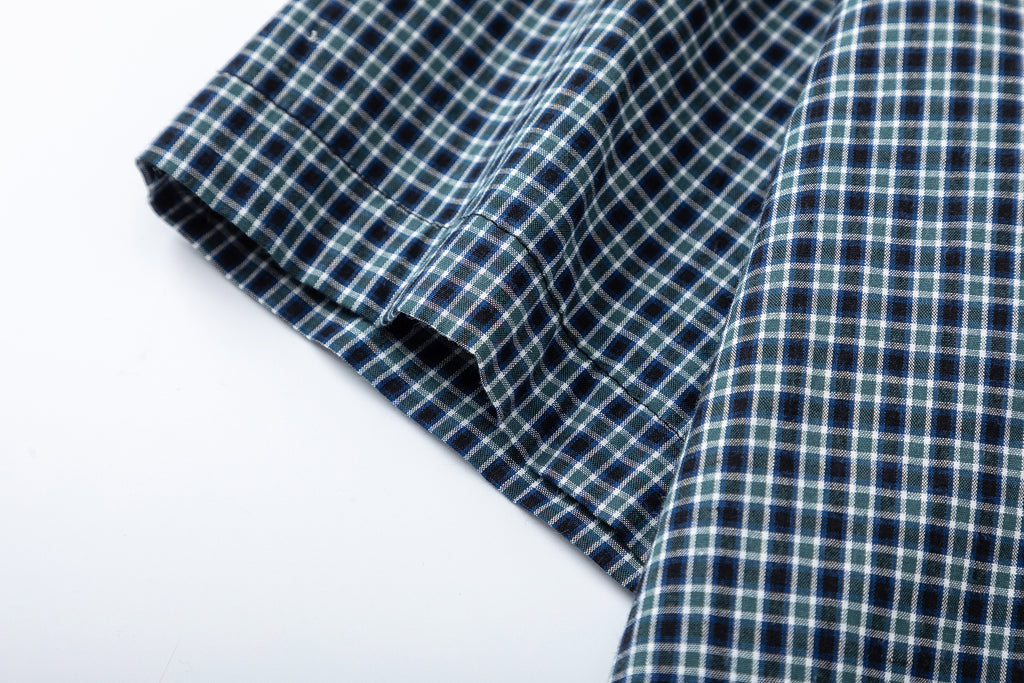 DONOTLOGO Unisex Plaid Shirt & Contrast Tie Set | Loose Fit, Vintage Preppy | Summer Essential