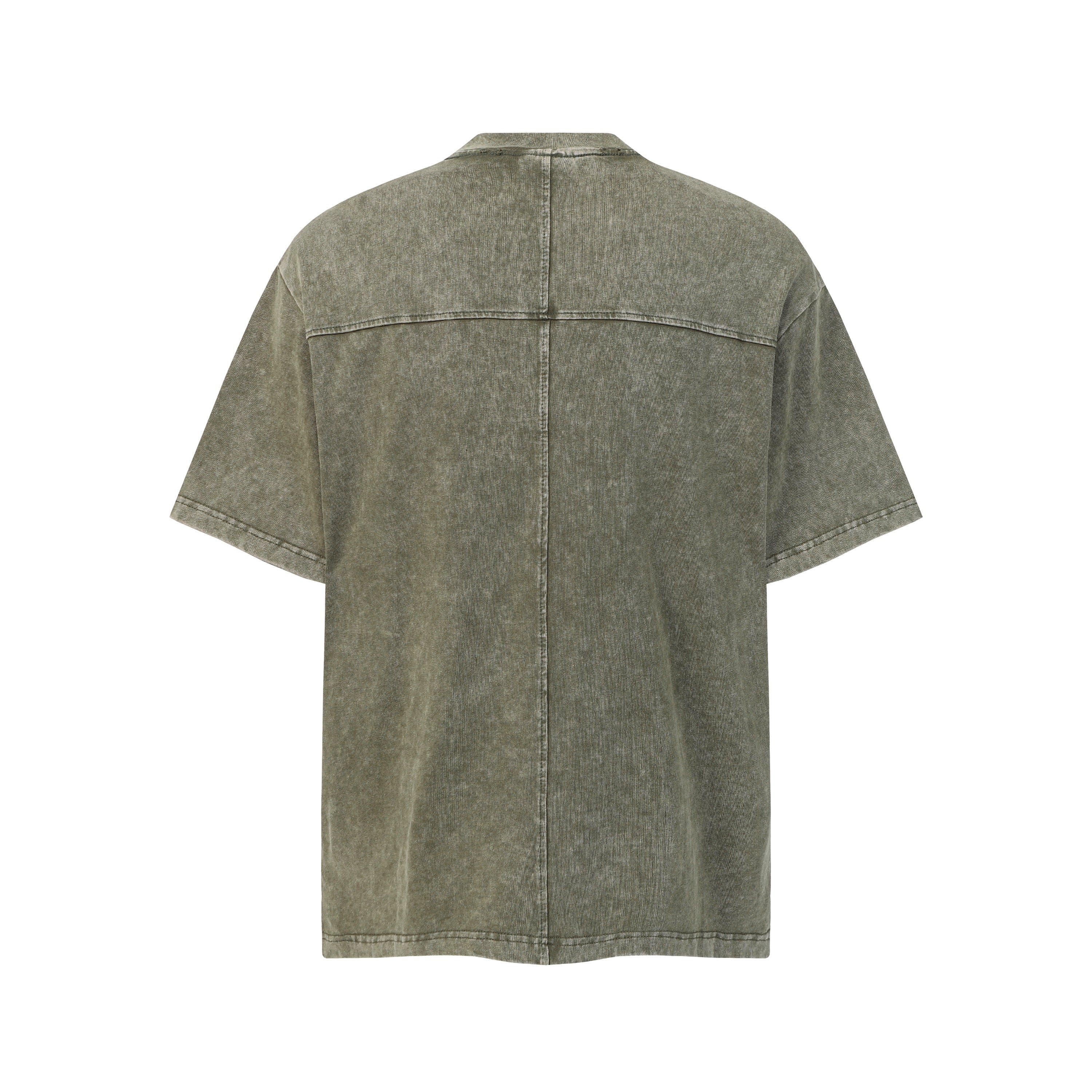 DONOTLOGO Industrial Utility Collection | Unisex Relaxed Fit Deconstructed Tee | Bold Multi-Pocket Seaming & Faded Wash Finish with Heavyweight Cotton Fabric