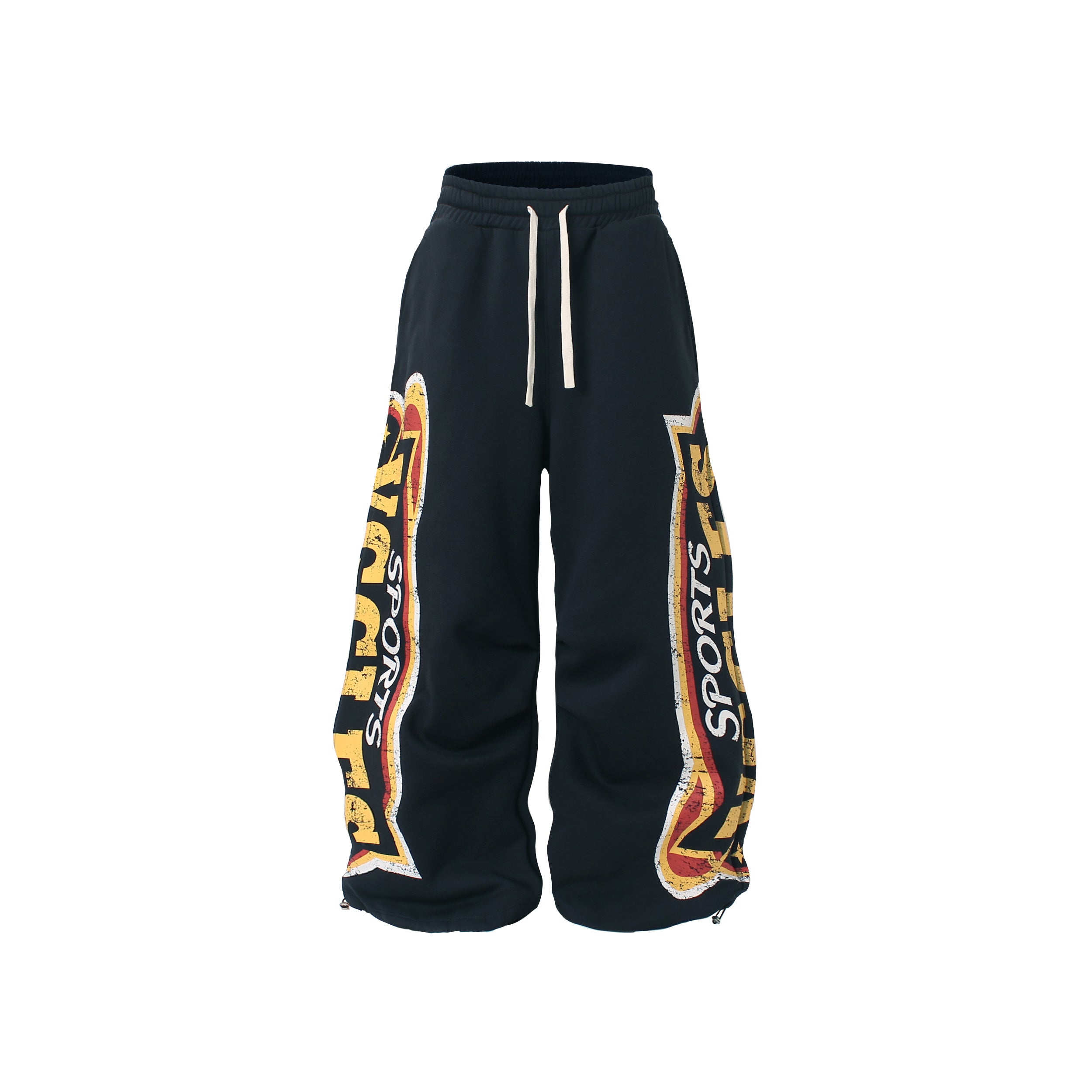 Unisex High-Waist Loose-Fit Fleece Sweatpants