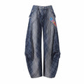 DONOTLOGO Streetwear Vibe Aesthetic | Unisex Oversized Baggy Jeans | Acid Wash Plaid Denim with Colorful Patches & Structural Seams