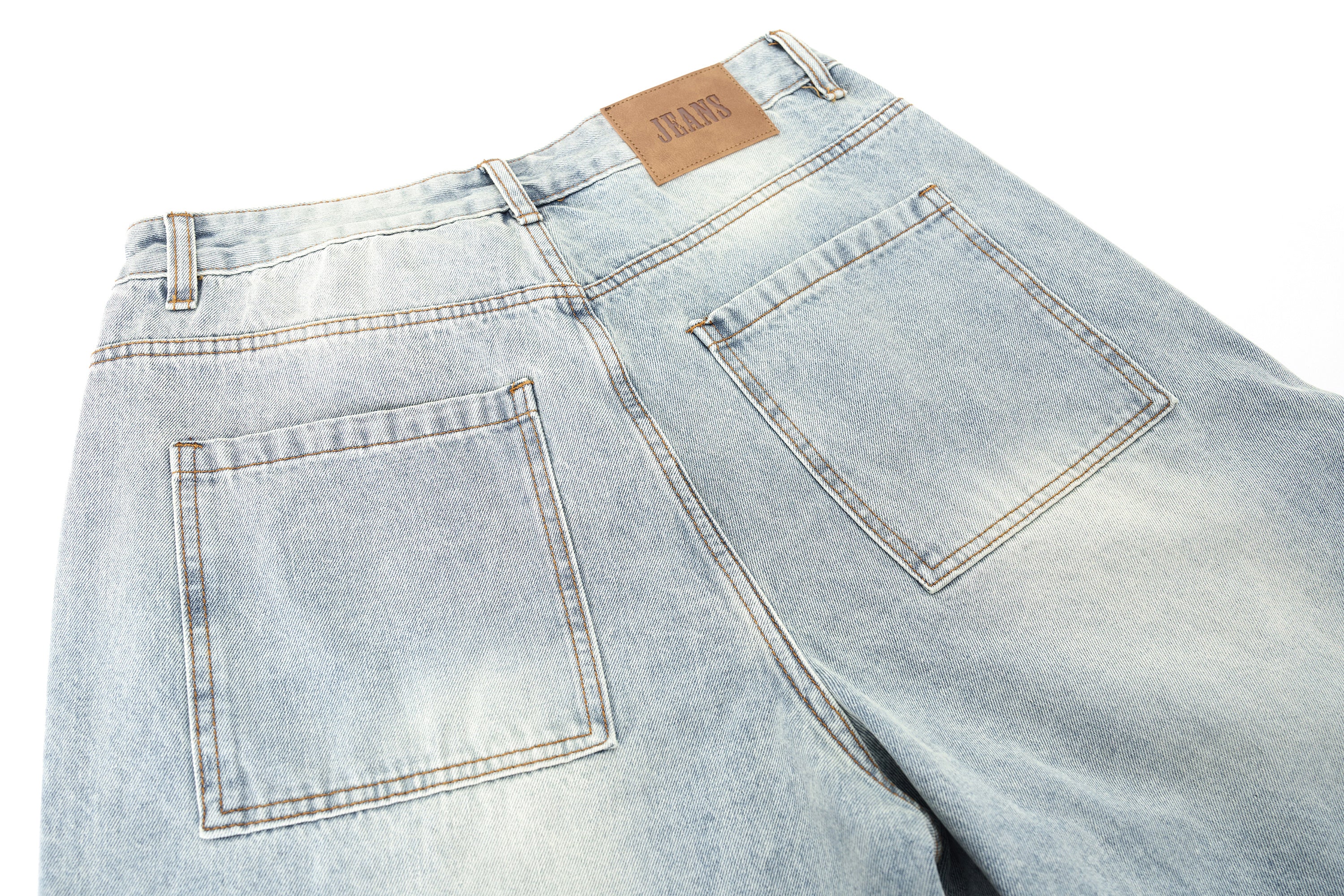 DONOTLOGO Deconstructed Wide Leg Denim Jorts - Raw Edge Patchwork Jean Shorts - Unisex Y2K Grunge Aesthetic Baggy Shorts