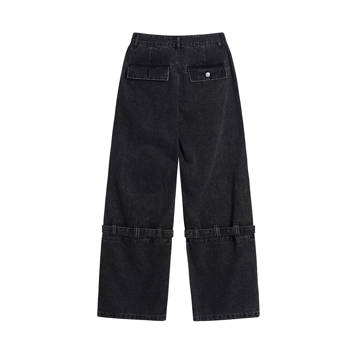 Vintage Washed Zippered Jeans
