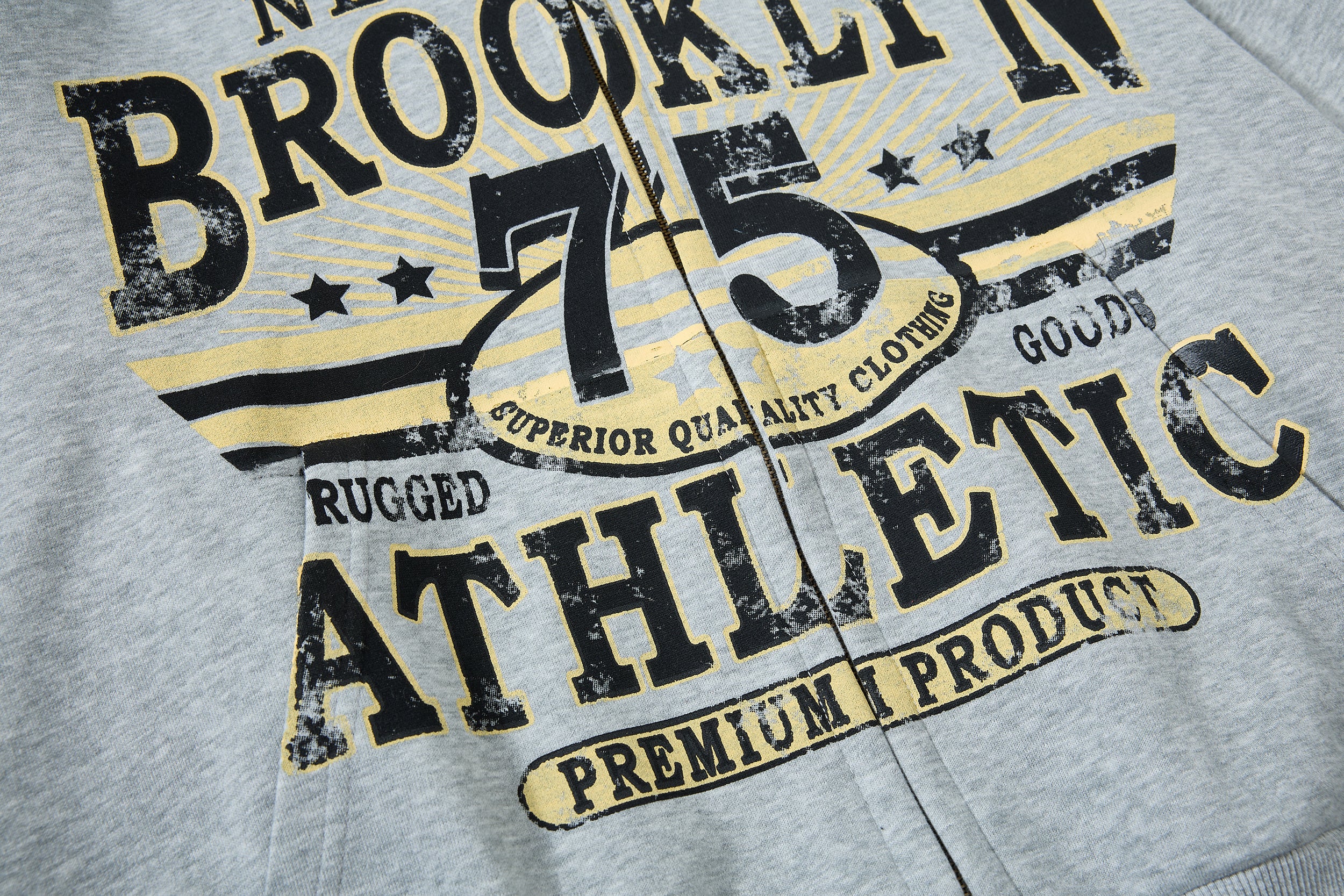 Unisex Vintage Distressed Printed Hoodie