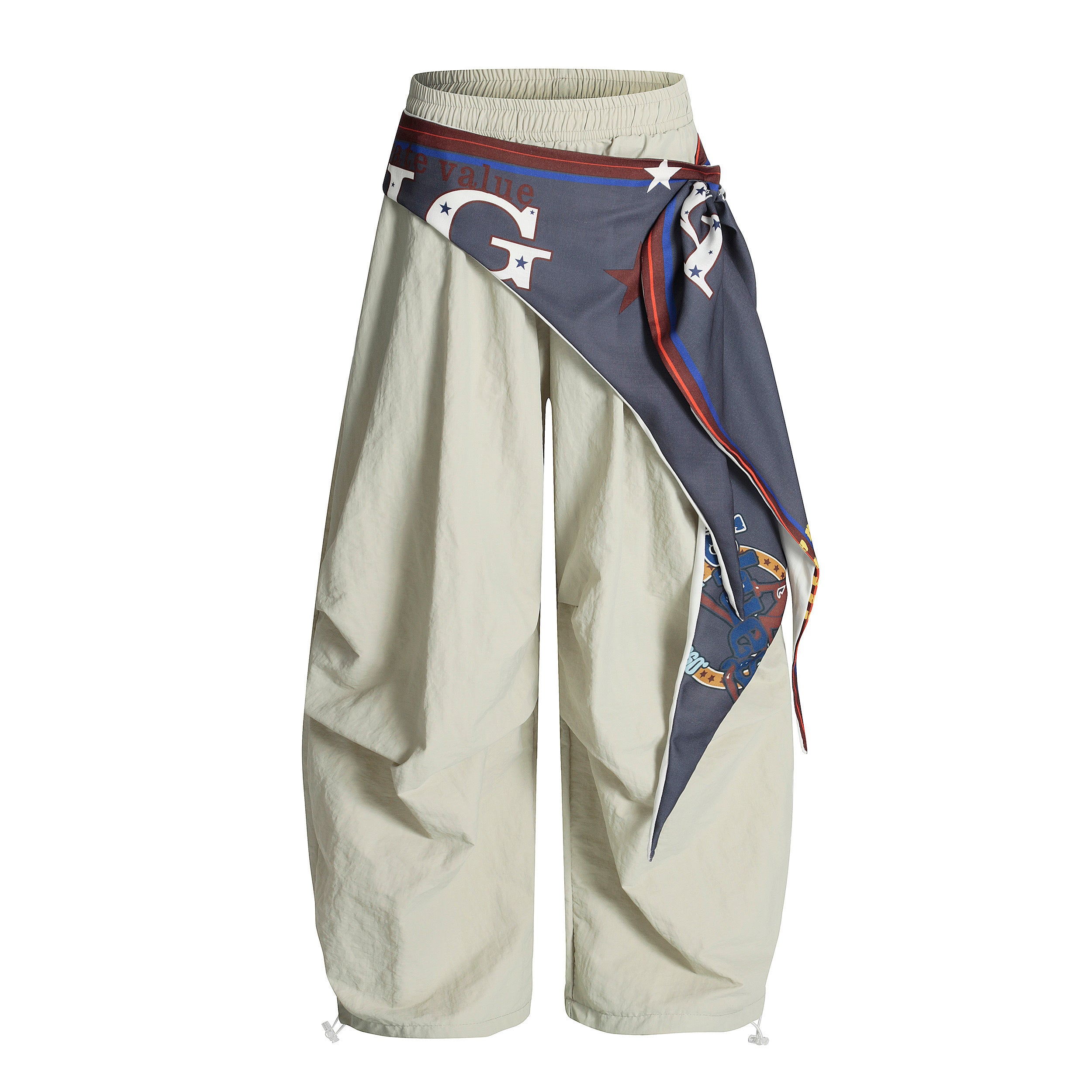 DONOTLOGO Urban Streetwear Collection | Unisex Relaxed Silhouette Cargo Pants | Bold Star & Letter Motif & Soft Cotton Blend Fabric