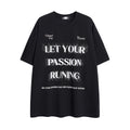 Unisex High-Street Streetwear Letter Graphic Crewneck T-Shirt